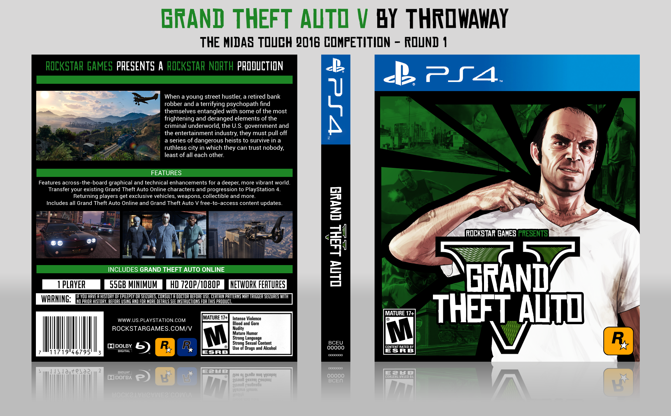 Wallpaper #5453a Gta V Xbox One Box Art Cover by Iceman423626