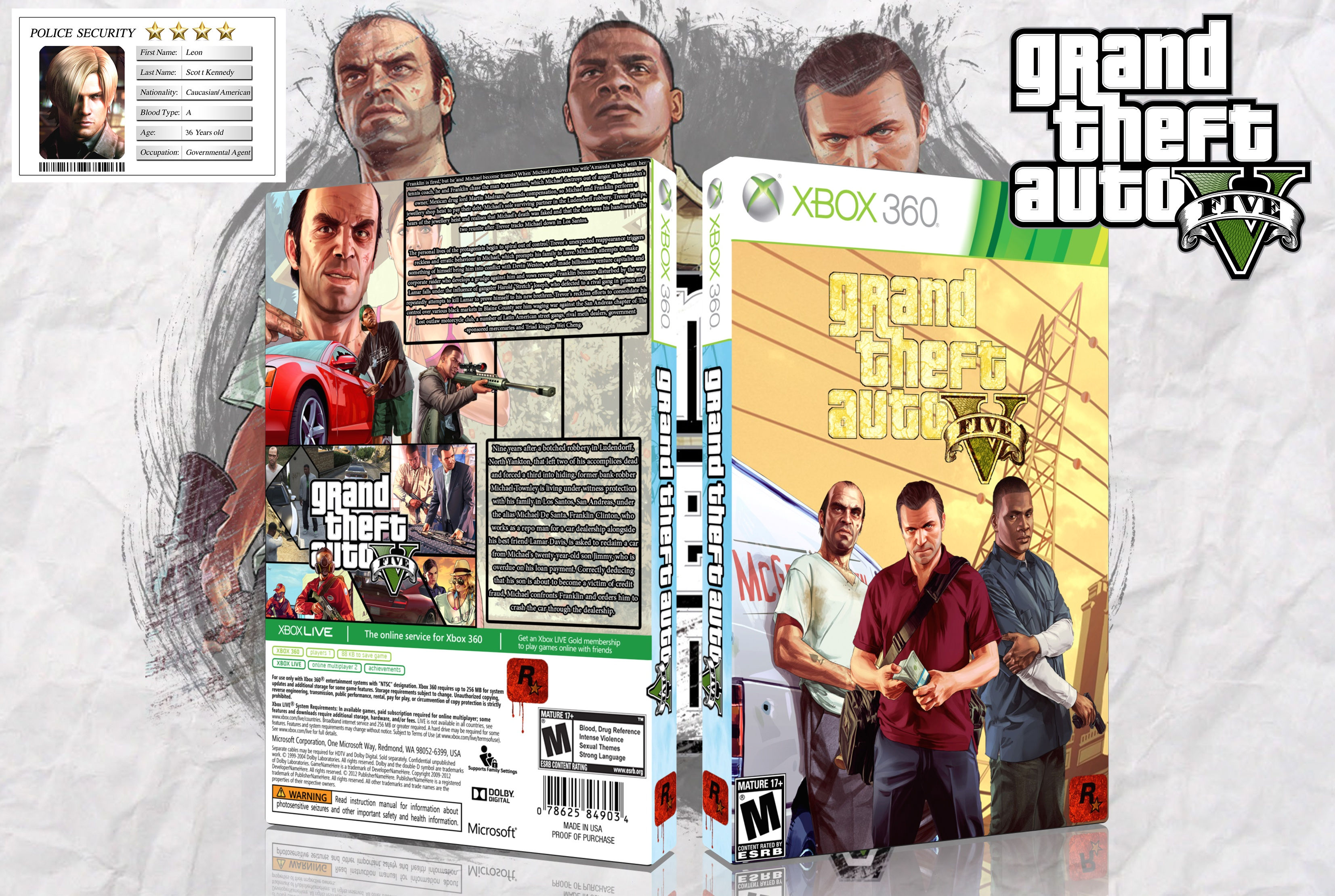 Wallpaper #5453a Gta V Xbox One Box Art Cover by Iceman423626