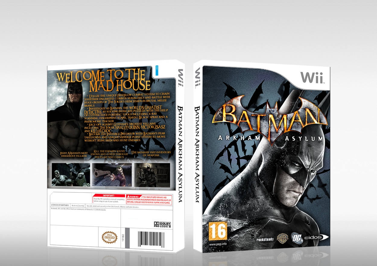 Wallpaper #546aa Batman Arkham Asylum Wii Box Art Cover by Ab501ut3 Z3r0