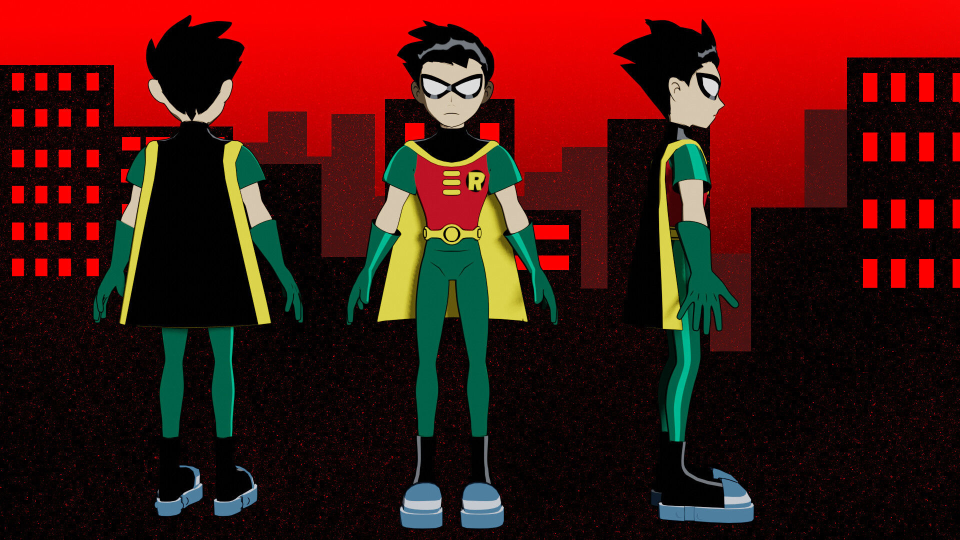 Wallpaper #t8YJM5MBVgN6TXj61XeE425 Teen Titans Robin Model Finished Projects Blender Artists Community
