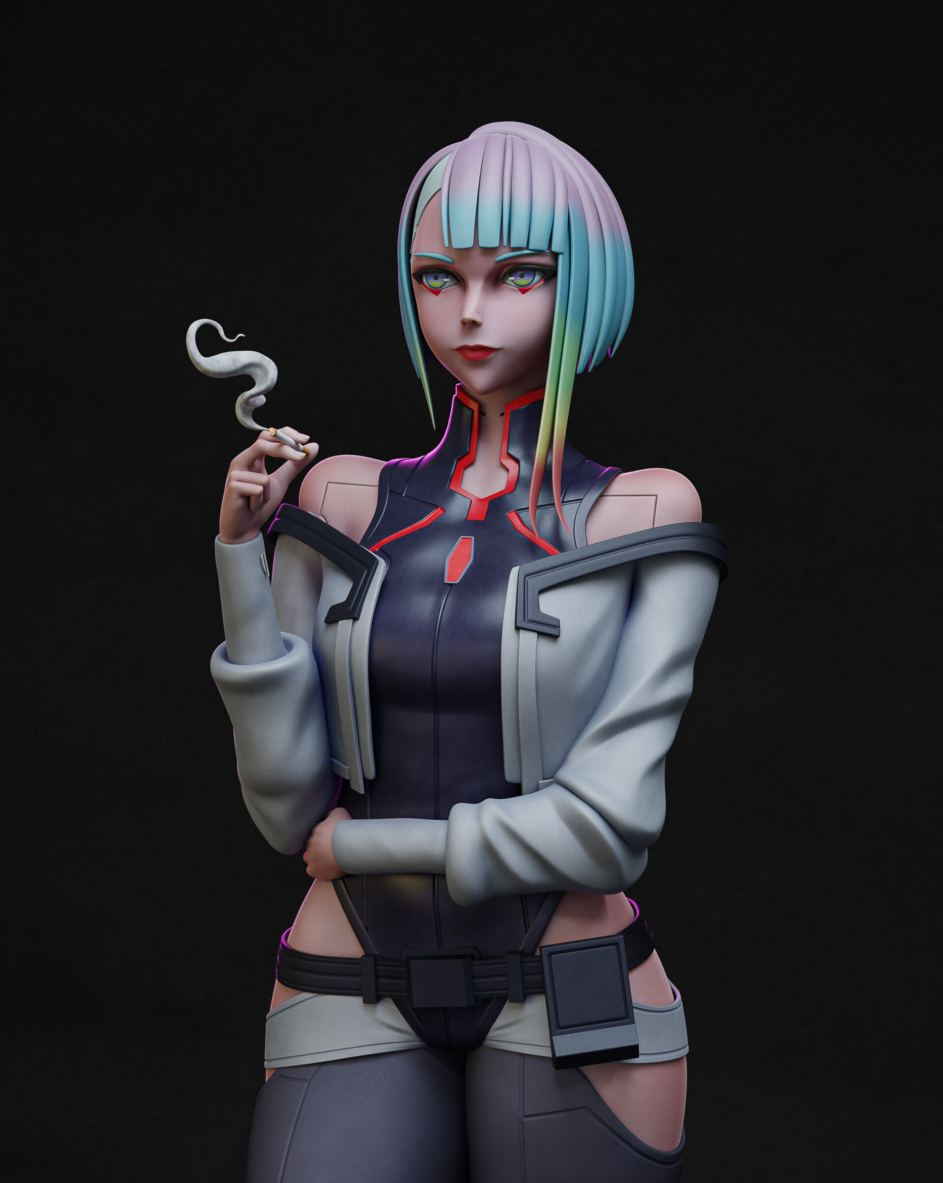 Wallpaper #gm0GaZcBycdYOYFTTnDM45 Lucy from Cyberpunk Edgerunners Fan Art Finished Projects Blender