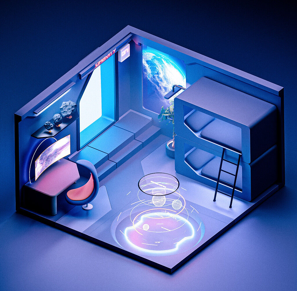 Wallpaper #JWeN-JIBSpphPi3-Nooi181 Scifi Space Room Finished Projects Blender Artists Community
