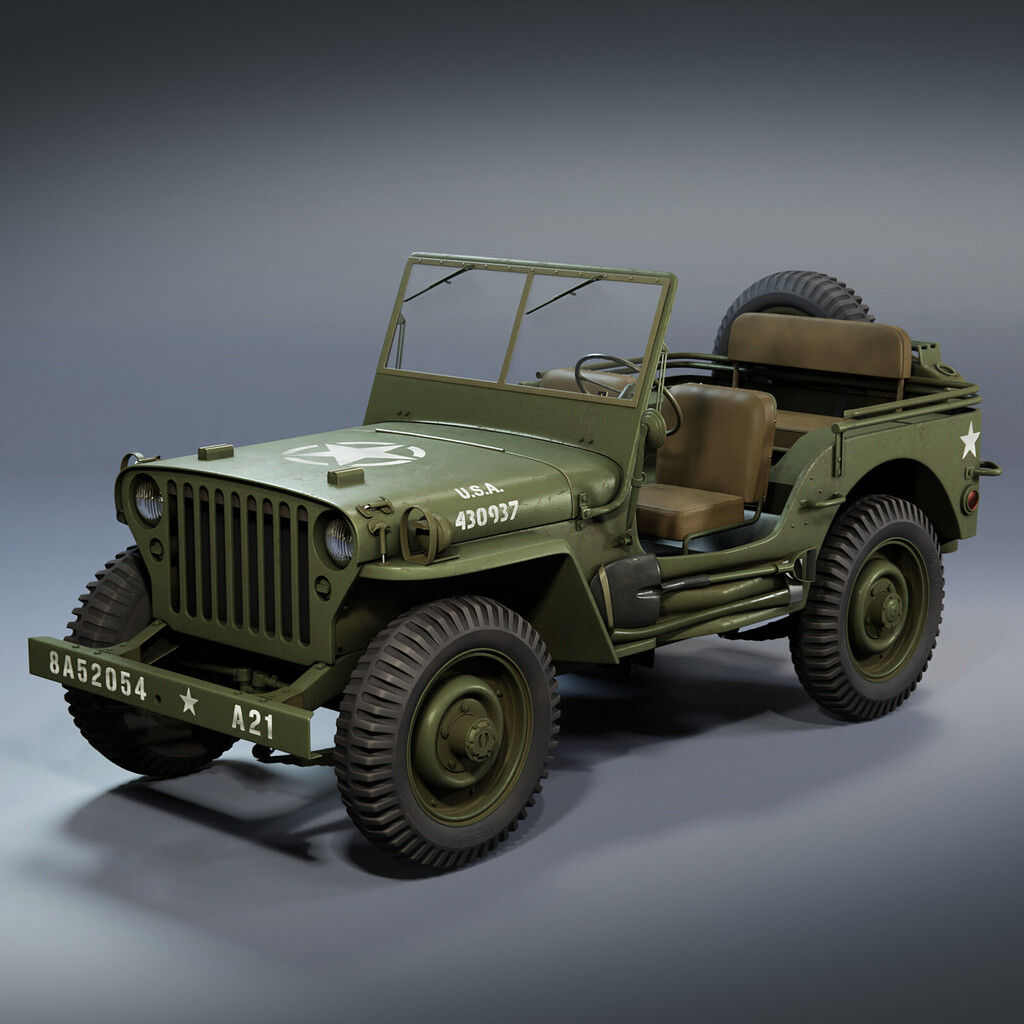 Wallpaper #LGfP_ZIBSpphPi3-W52Q113 Jeep Willys Mb 1941 1945 Finished Projects Blender Artists Community