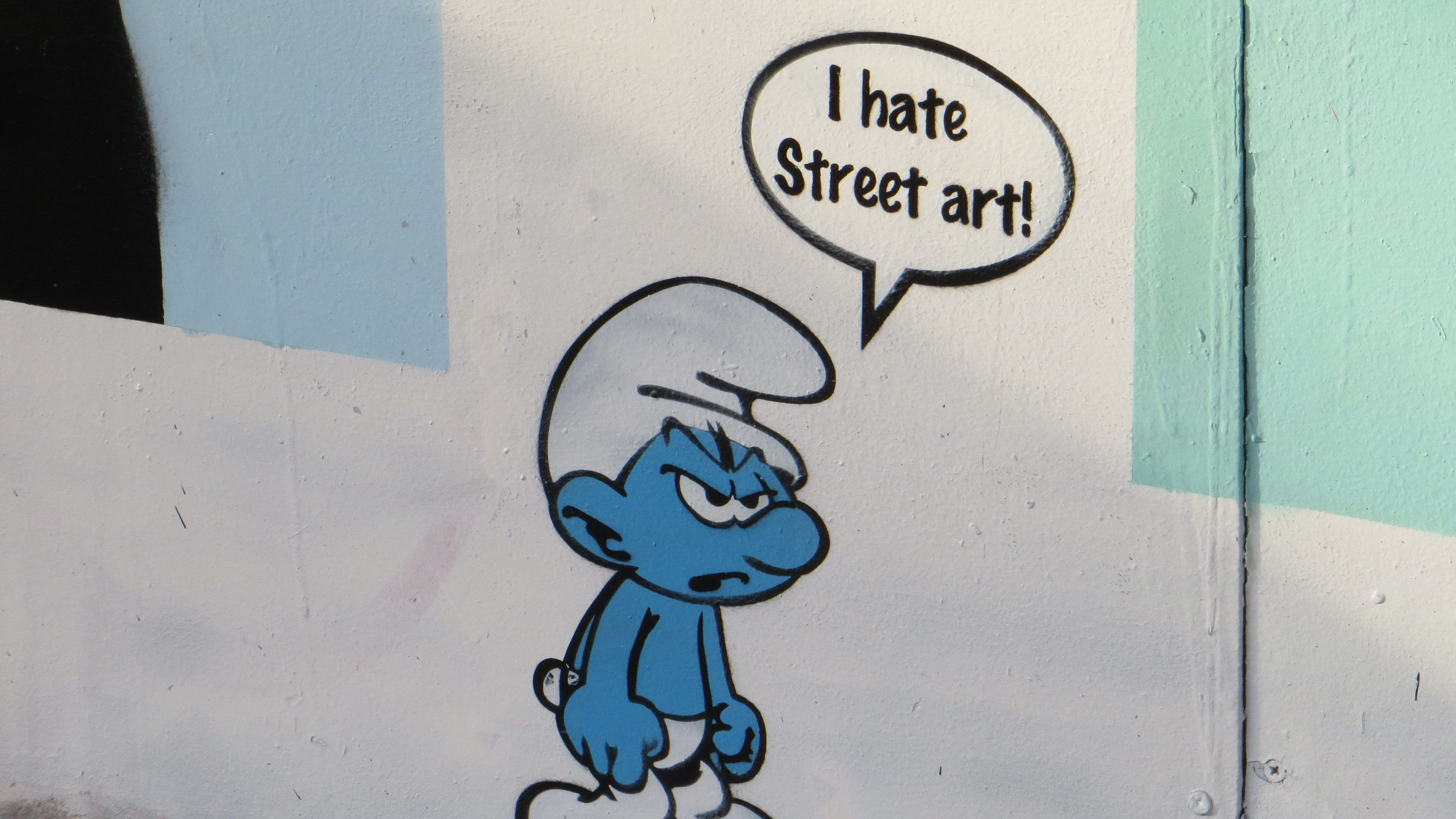 Wallpaper #jmdi6pIBSpphPi3-iEY-256 7 Cute Smurf Street Art Pieces Why We Cant Help but Fall in Love with