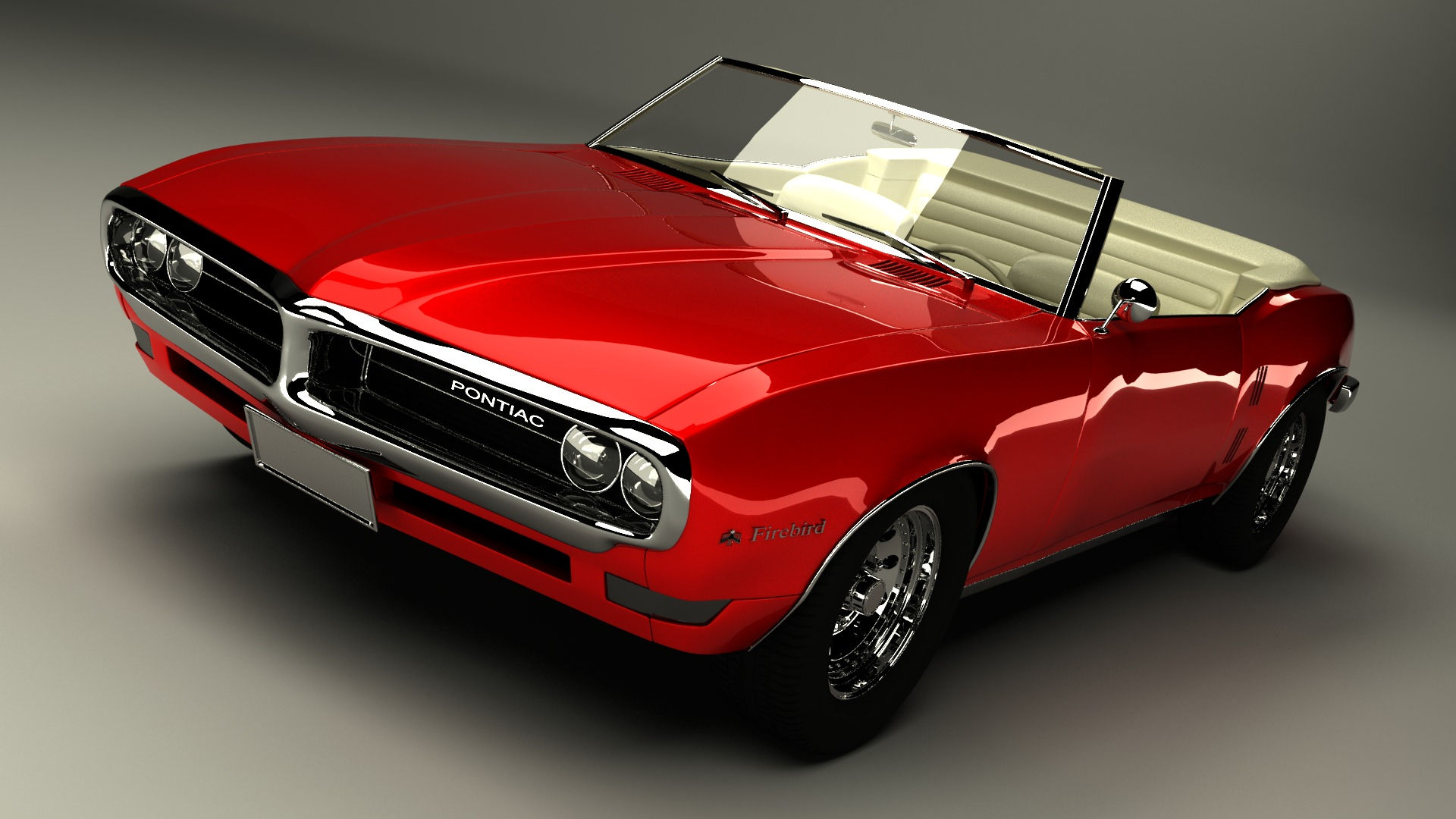 Wallpaper #KpyZ4pIBZHQxiYarYME5225 Pontiac Firebird Convertible 1968 3D Model Max Cgtradercom