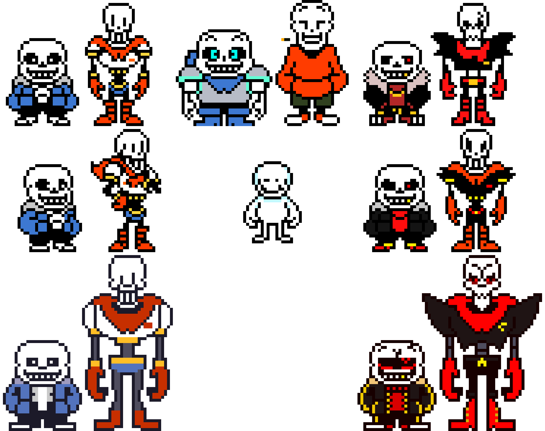 Wallpaper #nEJkPZMBOBpx0NhmxcRr401 Custom Sans and Papyrus Undertale Underswap and Underfell Overworld