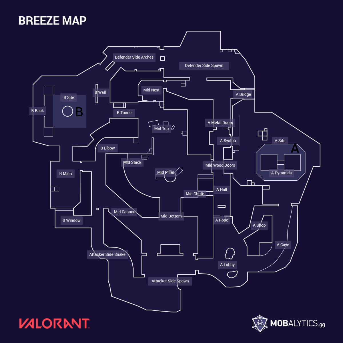 Wallpaper #4kVUjo4B7YBJg1BV0JzL48 Breeze Valorant Map Layout