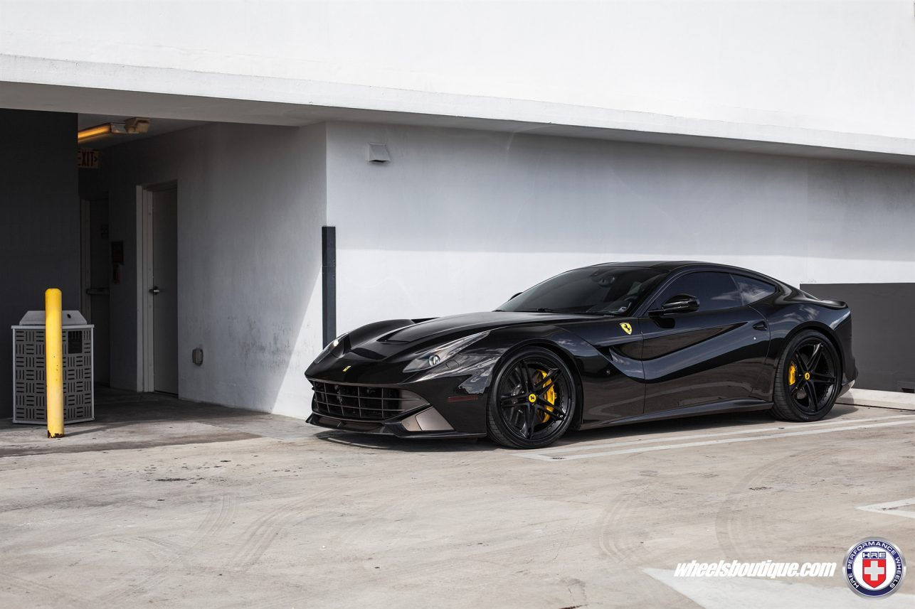 Wallpaper #uBncA48BtGB6xQ78REzQ28 Ferrari F12 on Hre S207 All Black Gallery Wheels Boutique