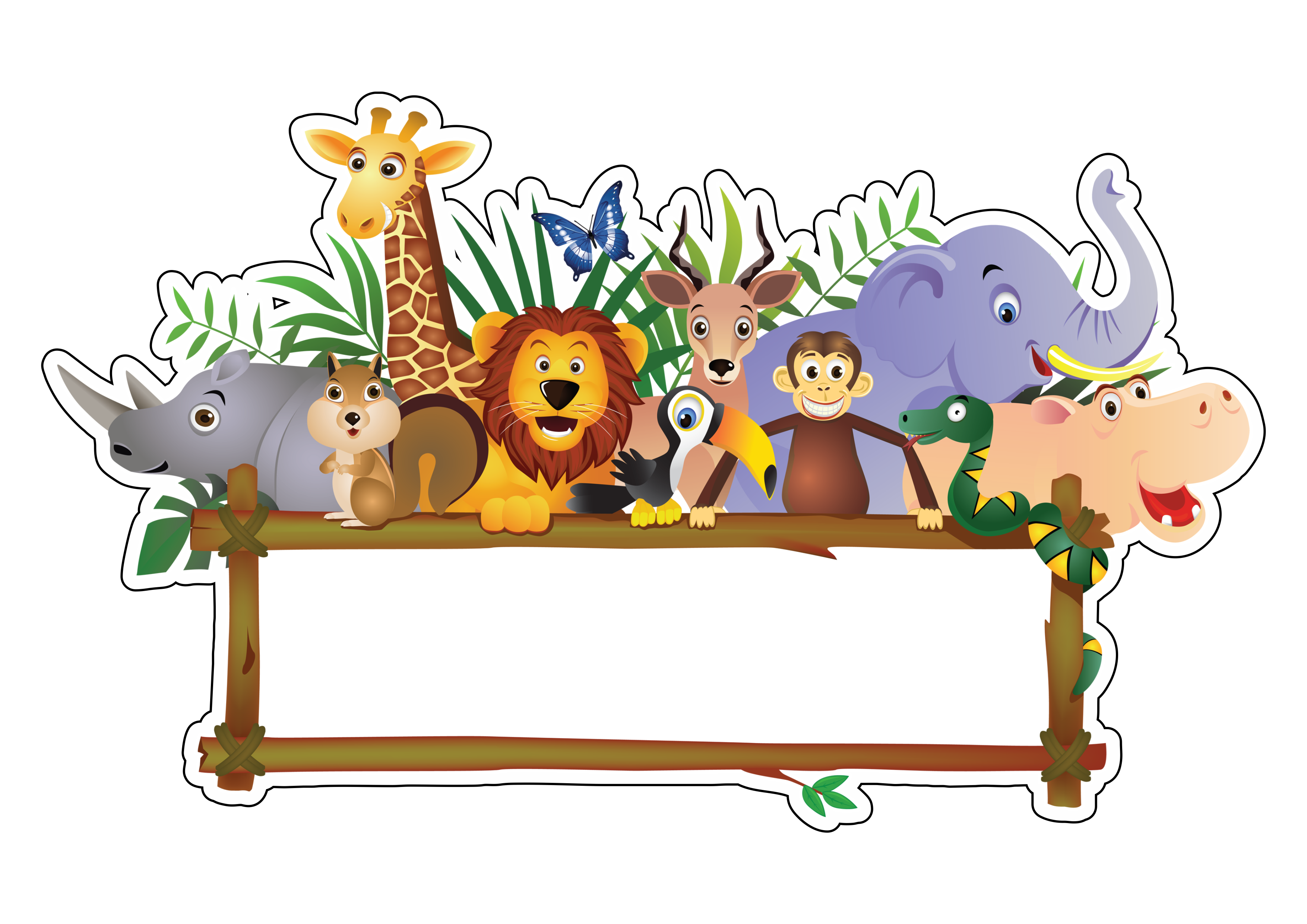 Wallpaper #03c4b Happy Jungle Safari Birthday Our Amhiraya Studio