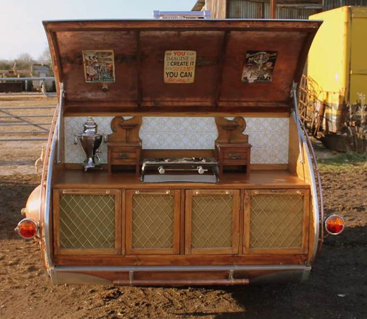 Wallpaper #1ri915IBJvJKYCmEpeQN167 Vintage Teardrop Trailer Meets Handcrafted Steampunk Design