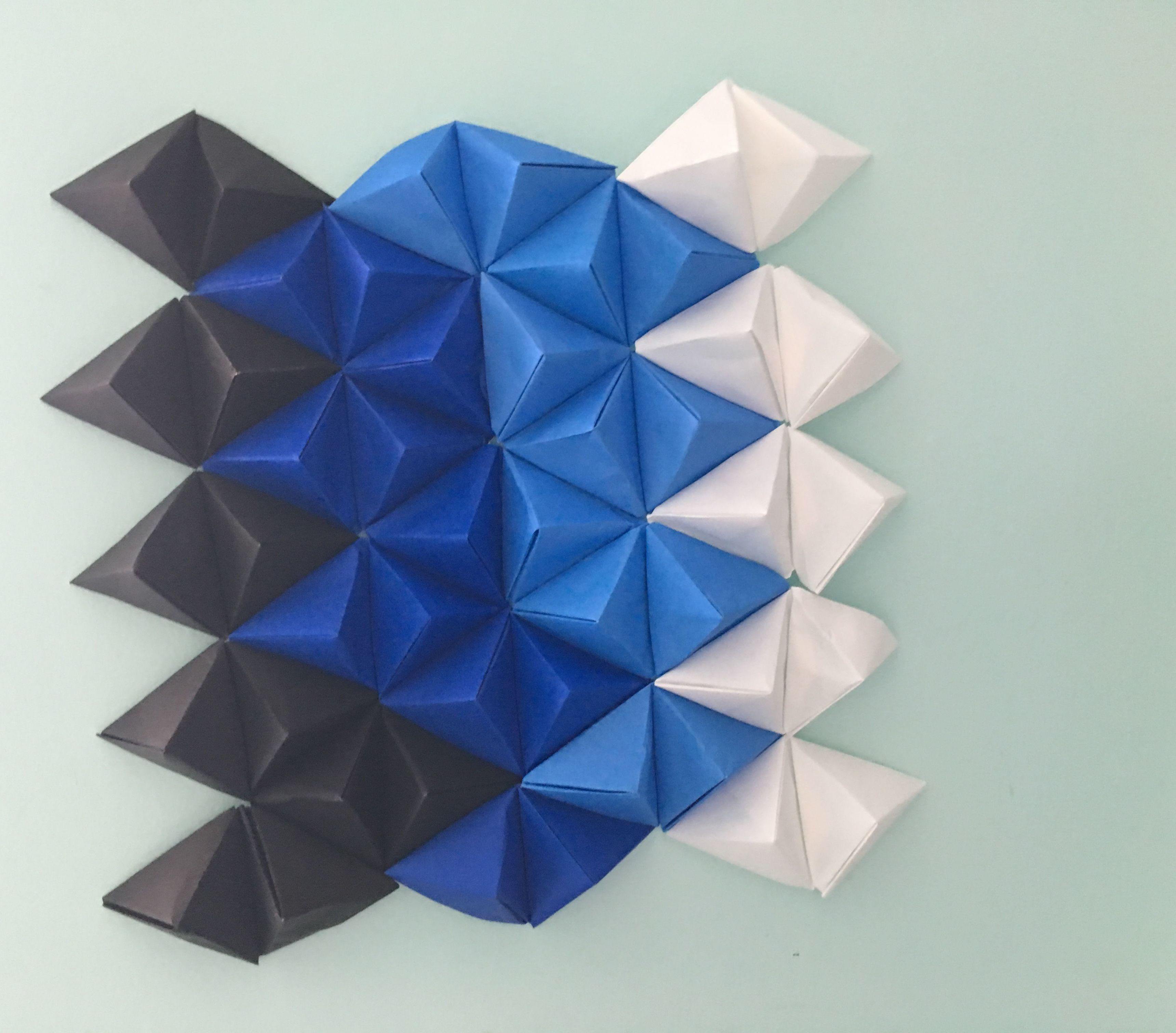 Wallpaper #a2flDJMBSpphPi3-ROG8293 3D Origami Wall Art Triangle Pixel Art 6 Steps Instructables