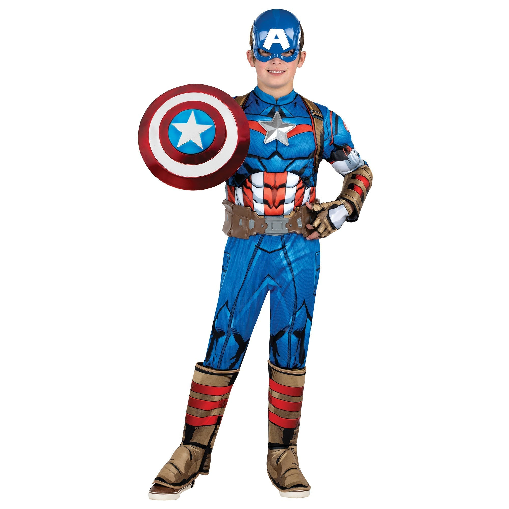 Wallpaper #V6eZMpMBlSzal8H189t4169 Captain America Premium Costume with Shield for Kids Party Expert