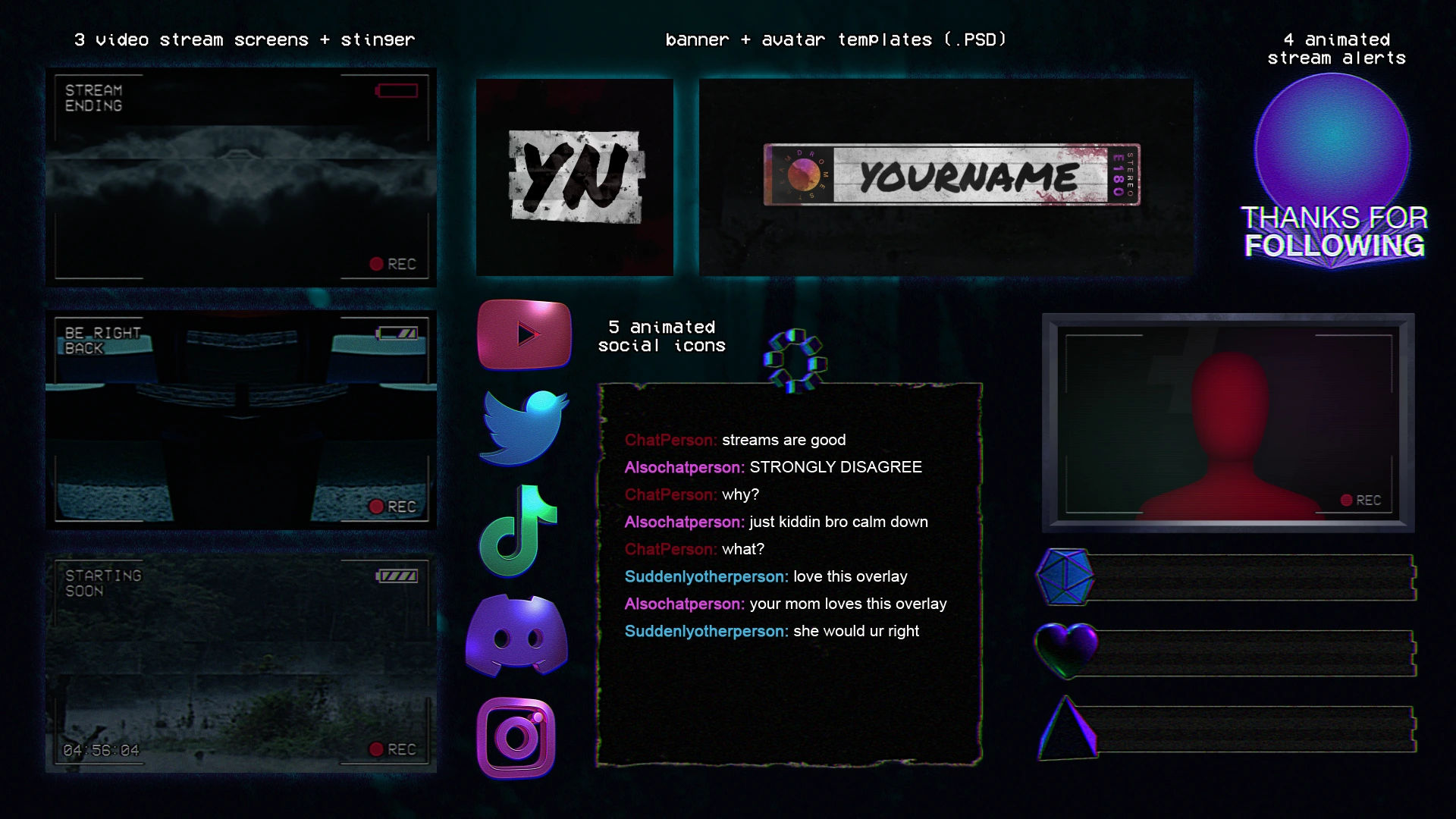 Wallpaper #Y88FO5MBOBUYluQYwLqS171 Twitch TV Overlay Template