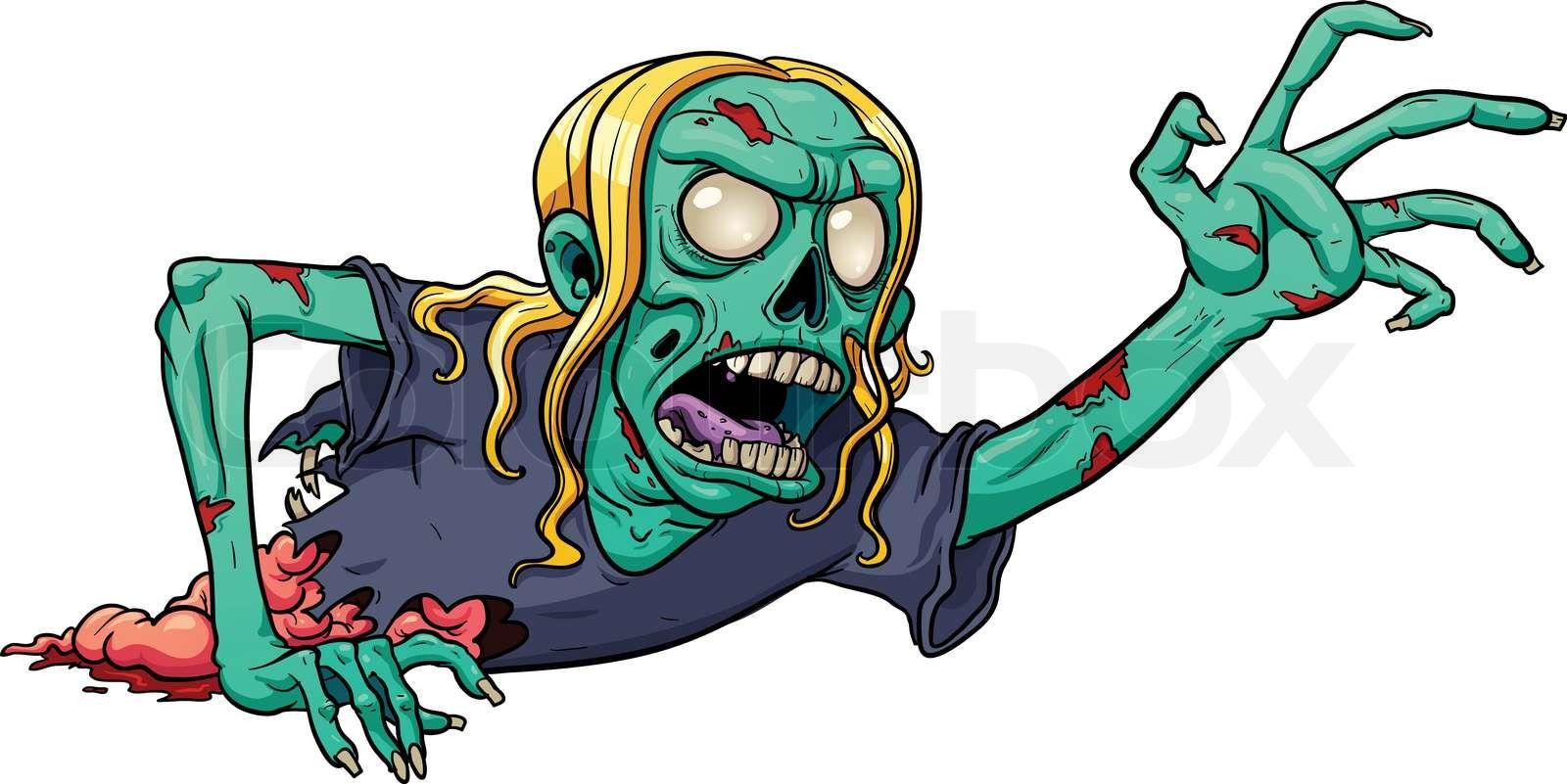 Wallpaper #vmczCZMBSpphPi3-o86c181 Crawling Cartoon Zombie Stock Vector Colourbox