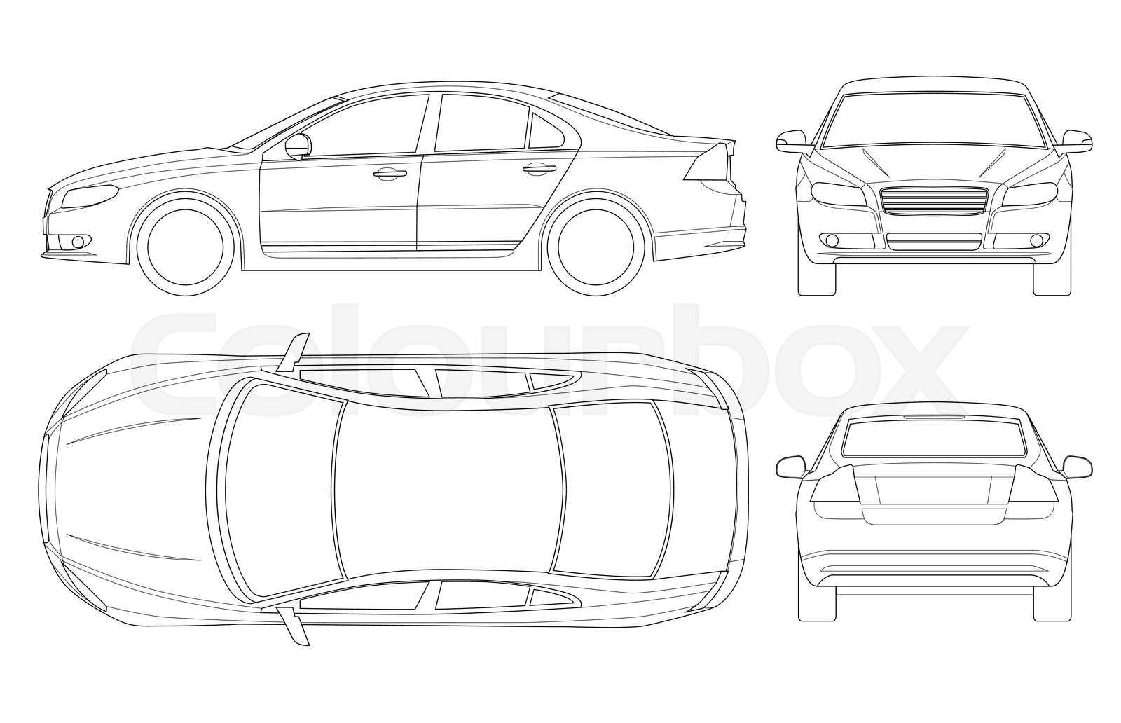 Wallpaper #kWidIpMBSpphPi3-uDN4117 Sedan Car in Outline Business Sedan Vehicle Template Vector Isolated
