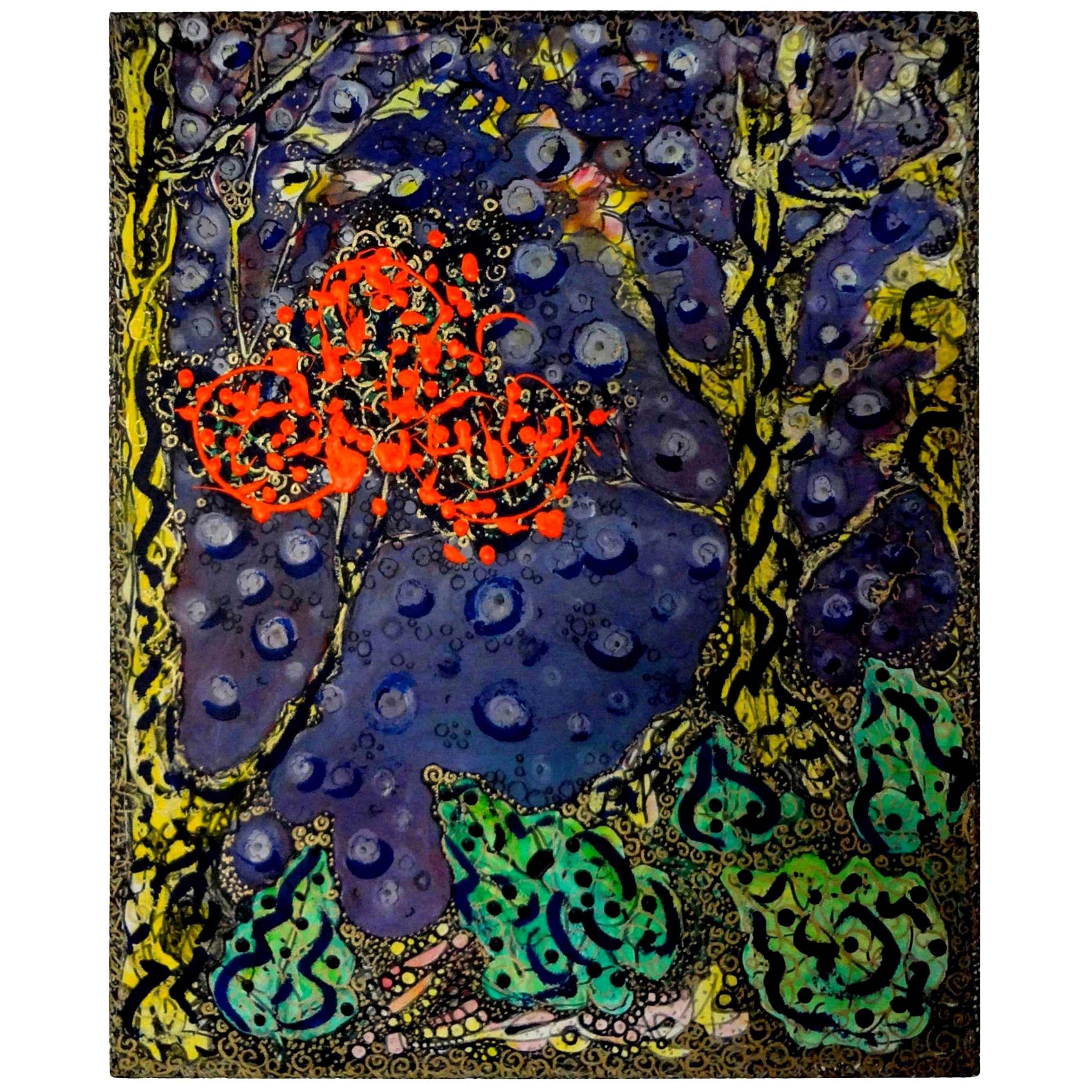 Wallpaper #VmiIGJMBSpphPi3-NBPu273 Vintage Z Gallerie Rm Dulcet Waltz Abstract Modern Acrylic Oil Painting