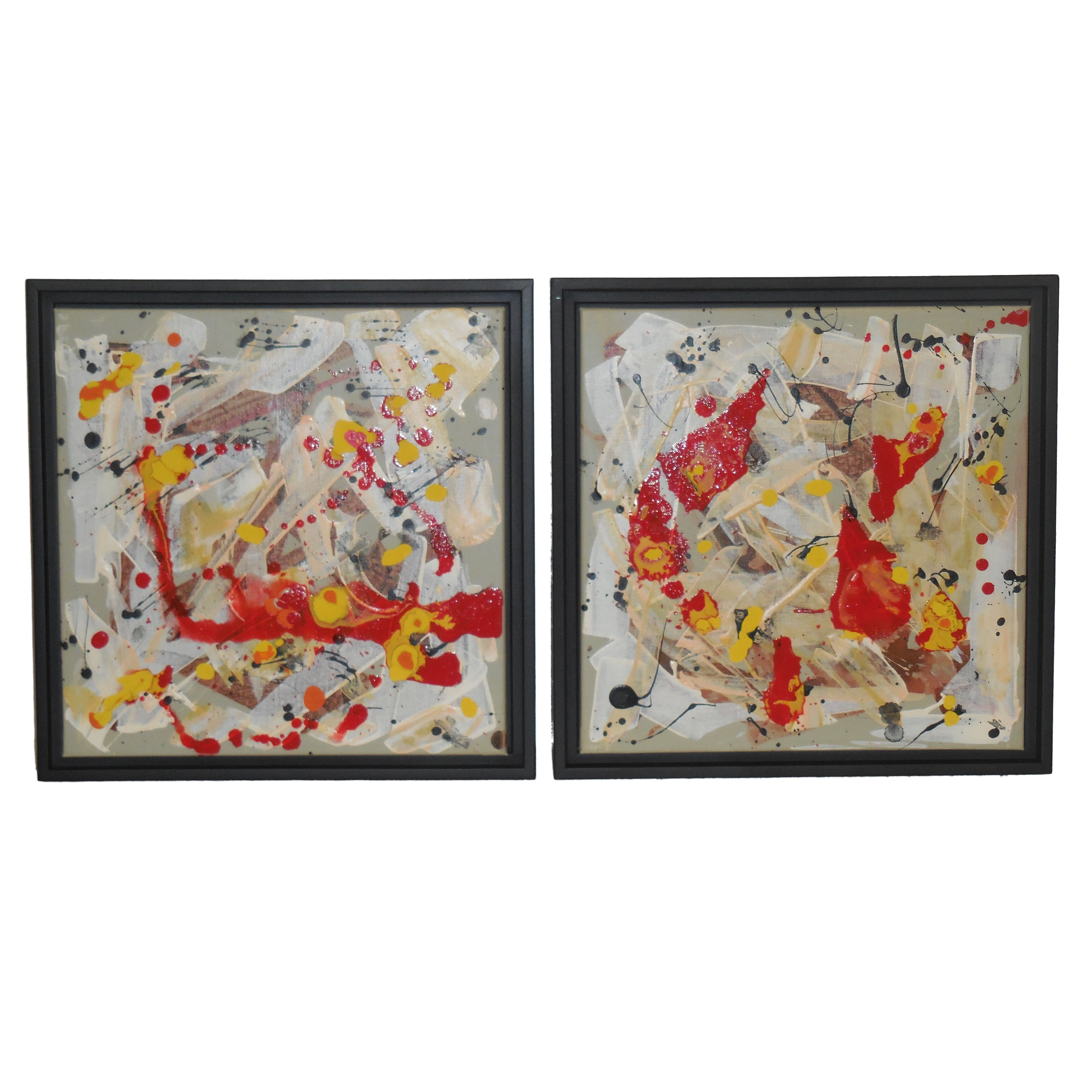 Wallpaper #CR32LJMBlOZrFDOkBM1J261 Abstract Earth Tone Acrylic on Canvas by Mcclatchey for Sale at 1stdibs
