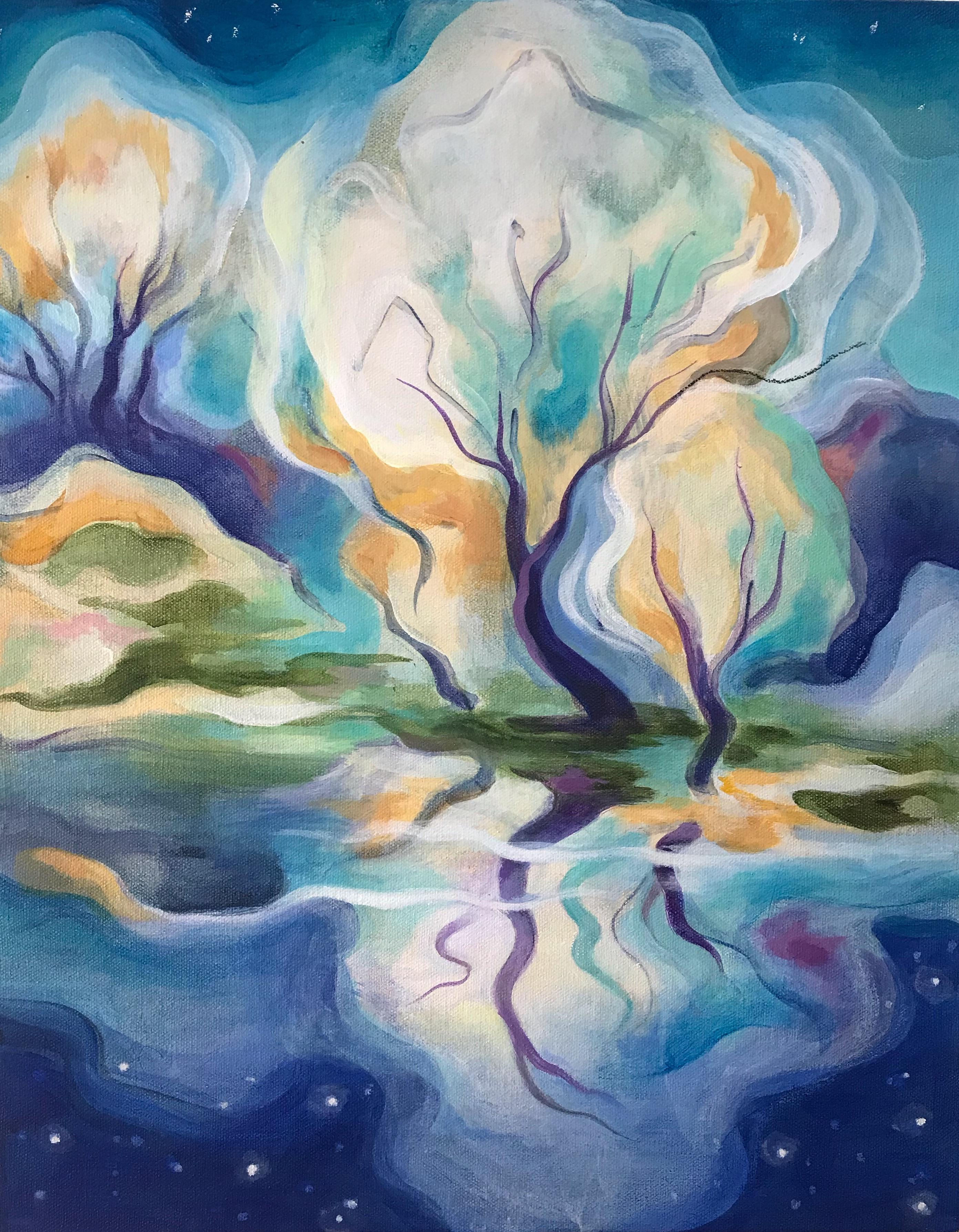 Wallpaper #18733 Pastel Painting Tree at Sunset Original Work Pastel Painting Etsy