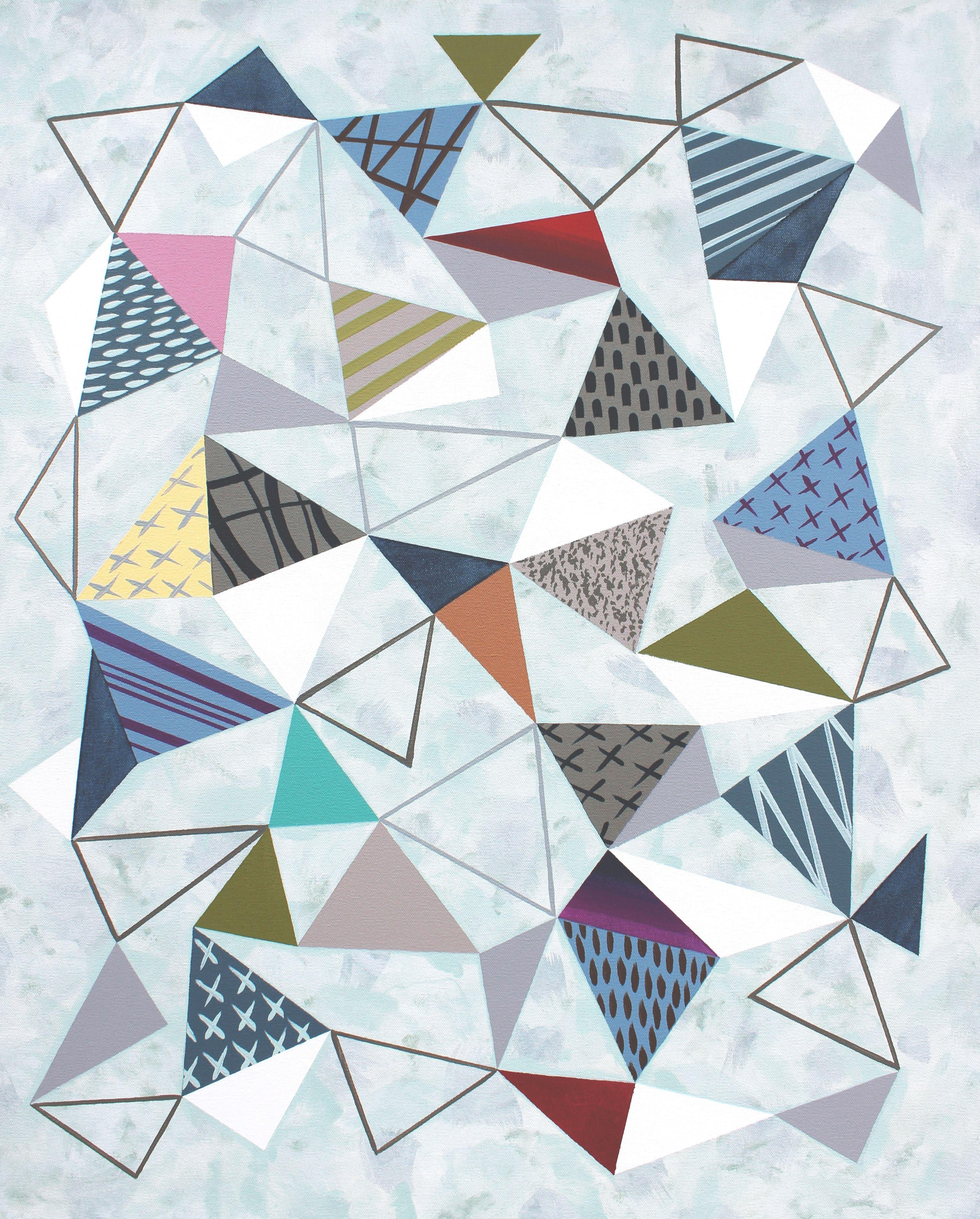 Wallpaper #Or7nKZMByHDW_7MSm2gO18 Lucie Jirku Triangles 7 Painting Acrylic on Canvas for Sale at