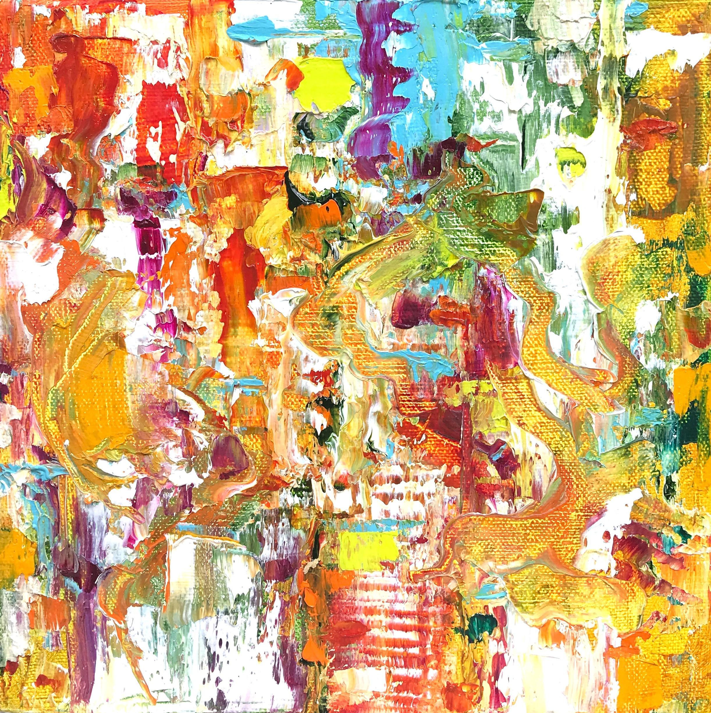 Wallpaper #SWeu7pIBSpphPi3-HV6n286 Linda Holt Brilliant Color Grid 25 Small Abstract Expressionist