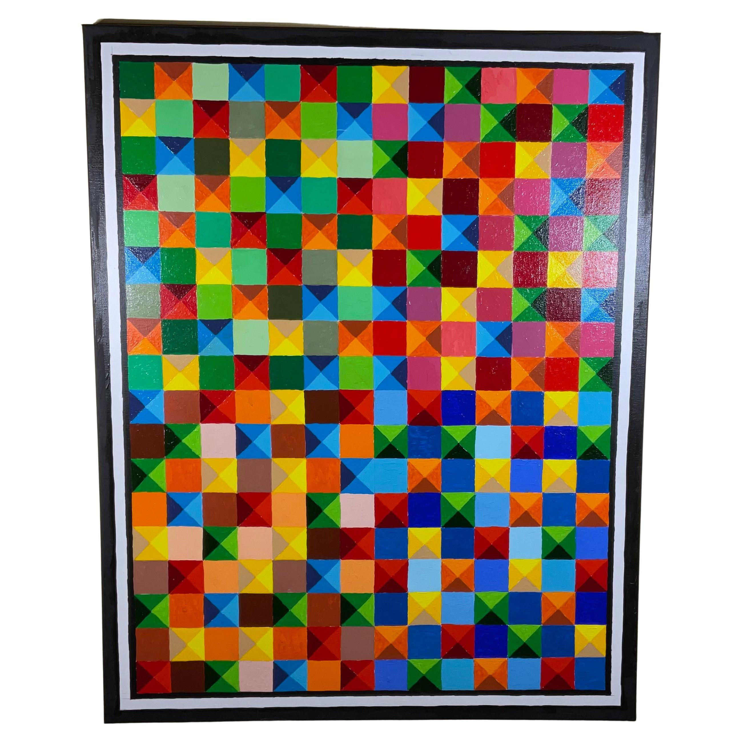 Wallpaper #W2cCDJMBSpphPi3-vtzy285 Elaine Kurtz Geometric Silkscreen Collage for Sale at 1stdibs