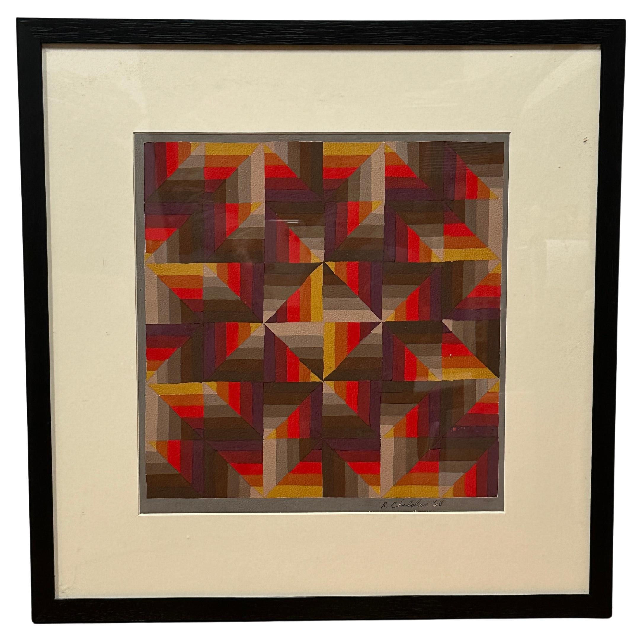 Wallpaper #cW2IapcBycdYOYFTHHEX115 Geometric Abstraction Acrylic Painting by Ron Childers 1 for Sale at
