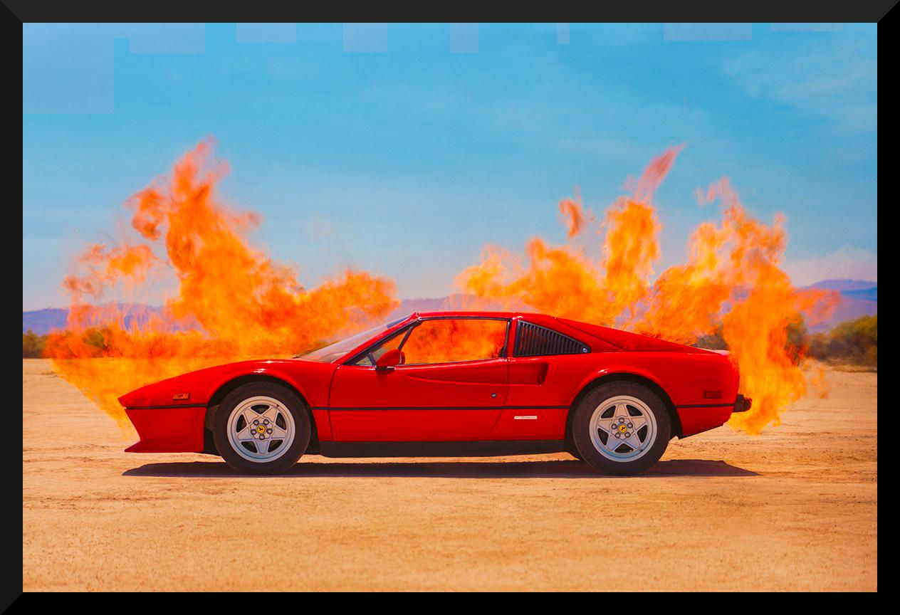 Wallpaper #z2ds9pIBSpphPi3--YO6383 Tyler Shields Red Ferrari on Fire Ap by Tyler Shields for Sale at