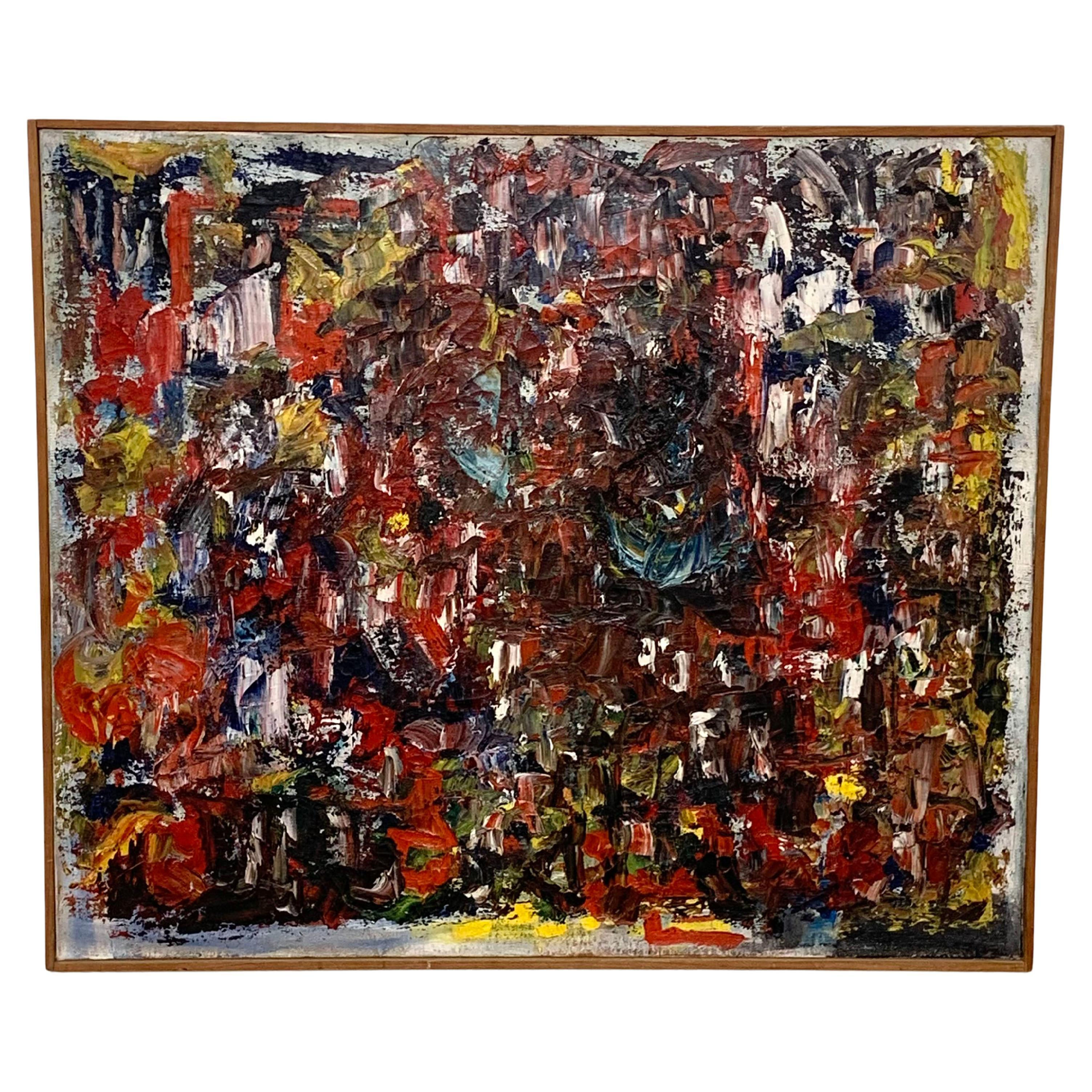 Wallpaper #SWeu7pIBSpphPi3-HV6n92 Abstract Expressionist Painting by Jean Sampson Pushing Color at 1stdibs