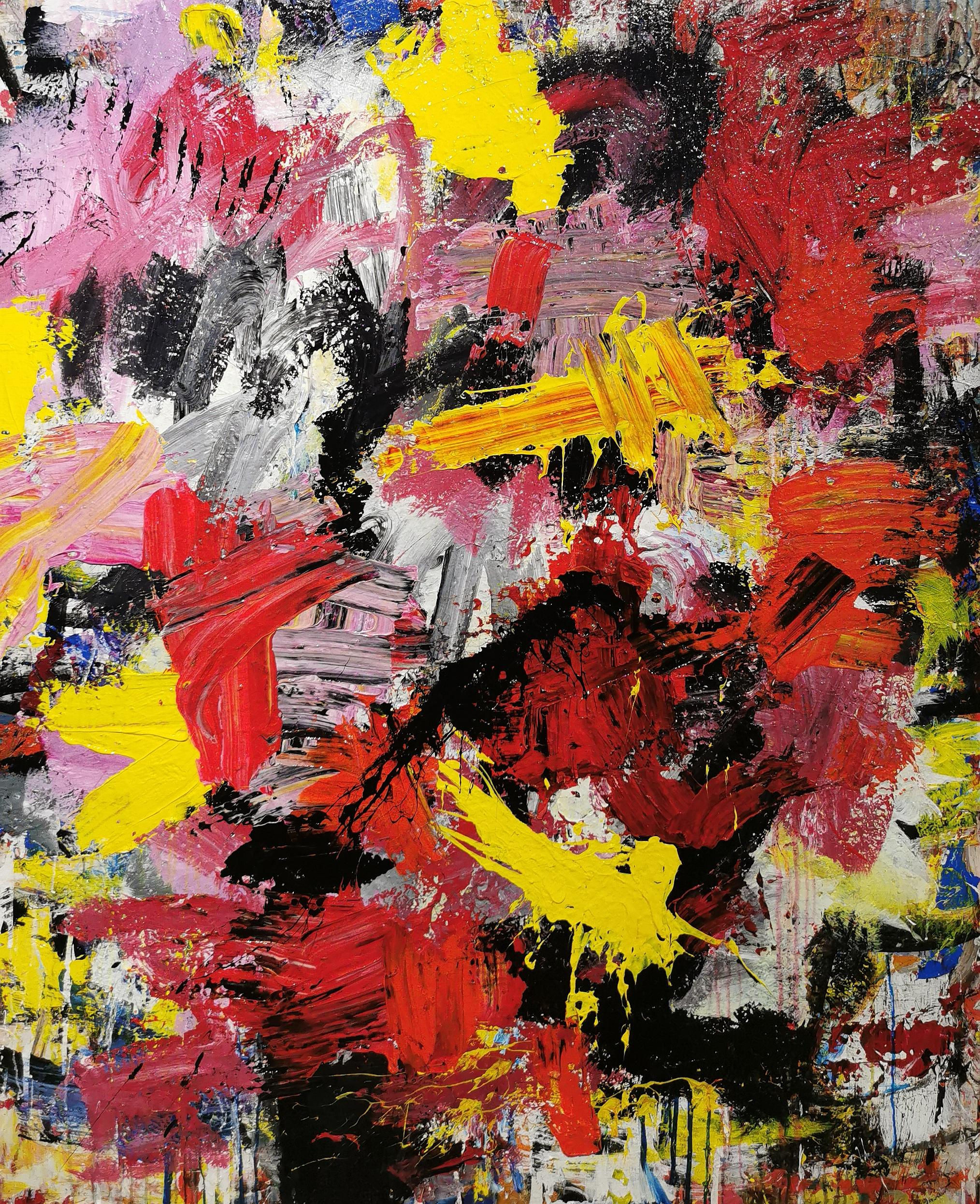 Wallpaper #TxW4uo4BmMigT4UndFYM48 Maico Camilo Large Abstract Oil and Enamel Painting Untitled at 1stdibs