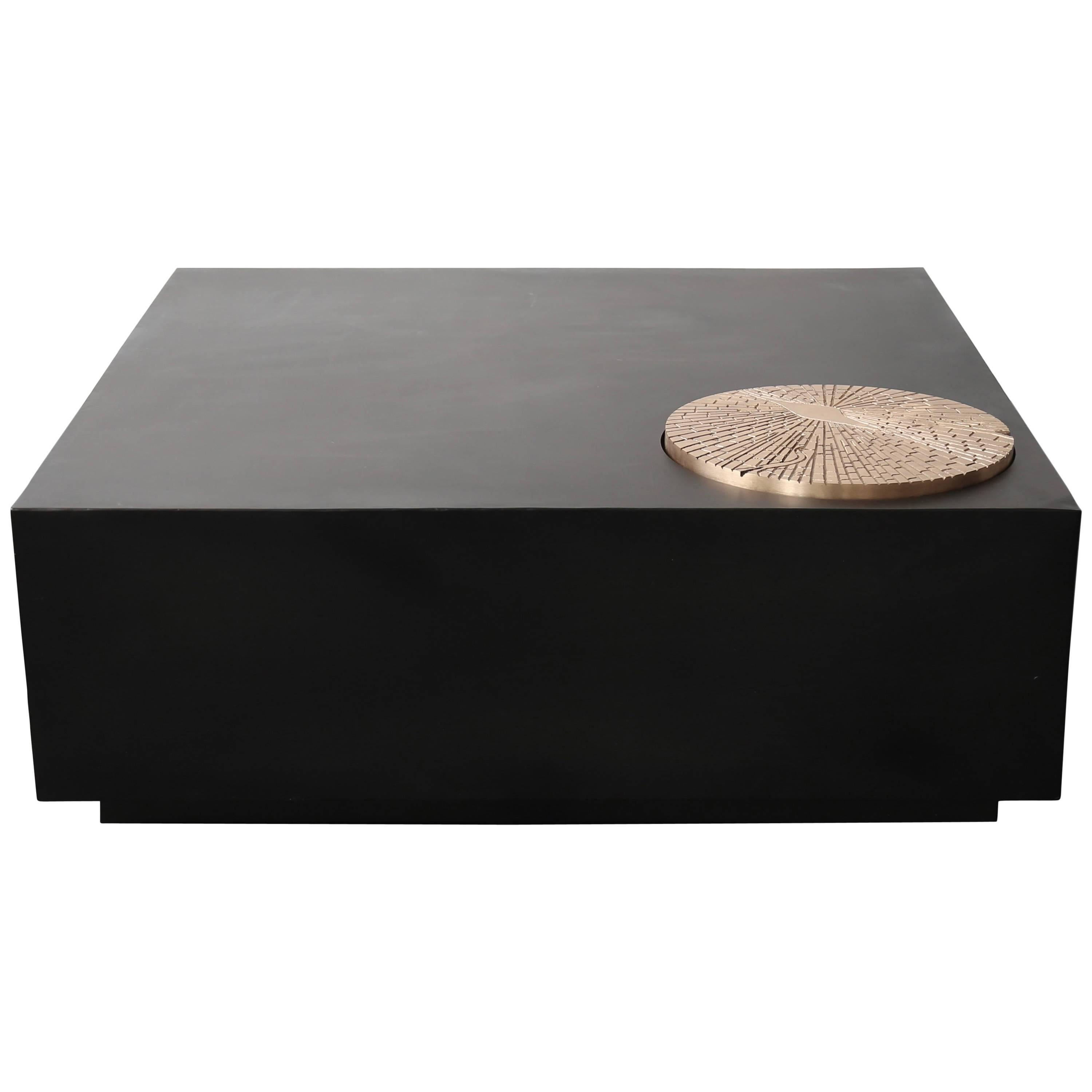 Wallpaper #7B0HLZMBlOZrFDOkWM3S161 Hammered Windows Ellipse Table with Noir Dore Top and Burnished