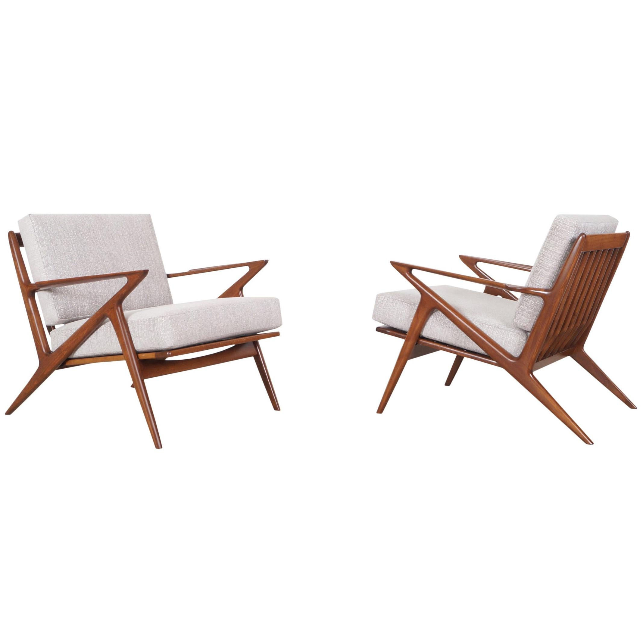 Wallpaper #sWi_E5MBSpphPi3-bwEk385 Pair Poul Jensen Selig Z Chairs at 1stdibs