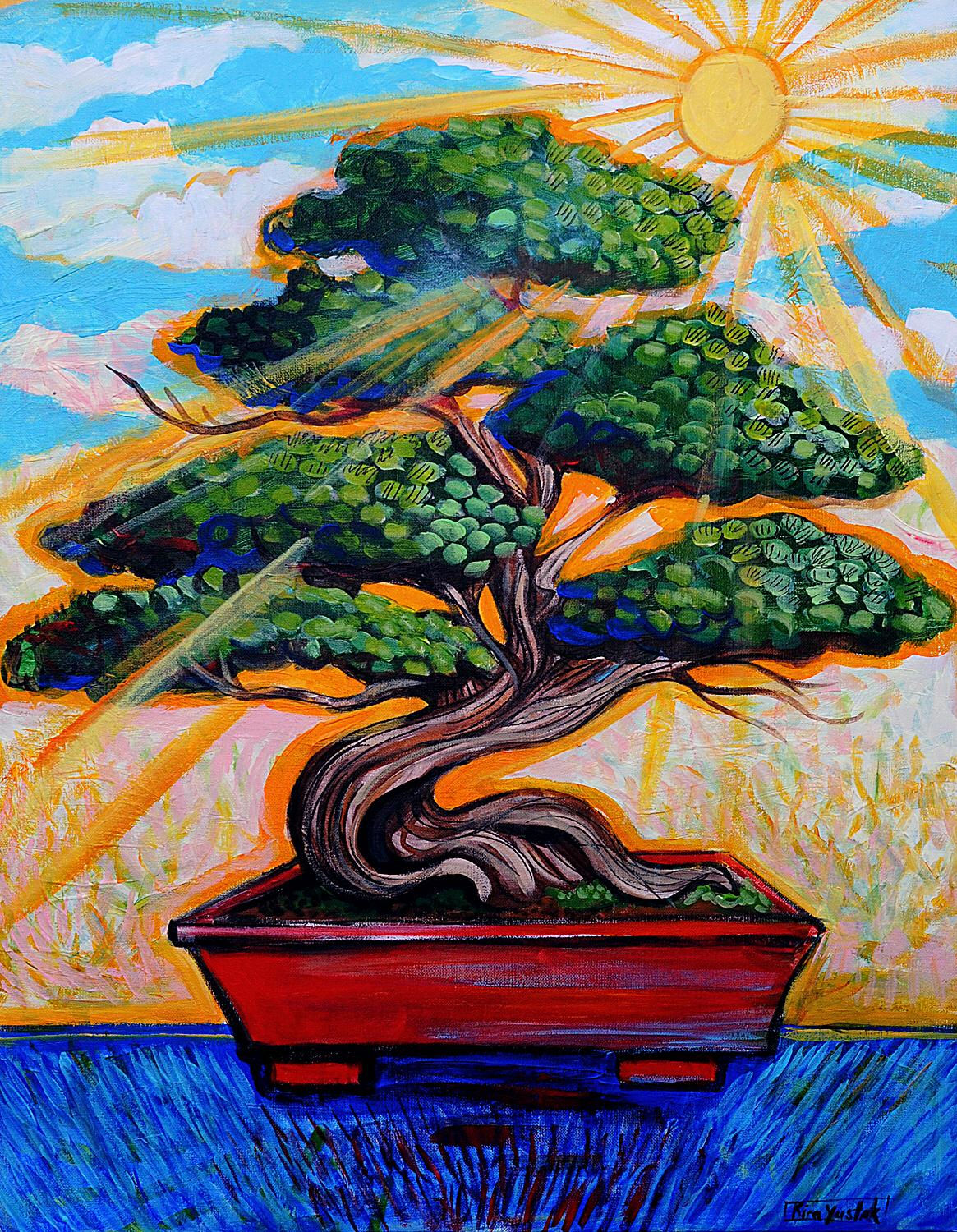 Wallpaper #jWdLE5MBSpphPi3-Rv-o232 Bonsai Tree Original Gouache Painting Art Collectibles Painting Etna
