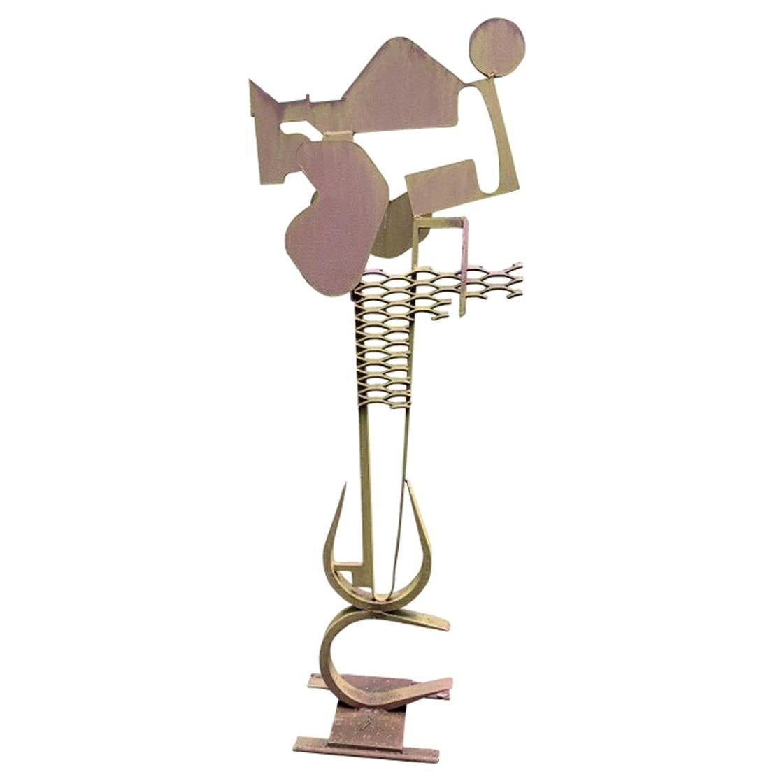 Wallpaper #i2hpFpMBSpphPi3-fwvy158 Abstract Geometric Sculpture in Steel and String for Sale at 1stdibs