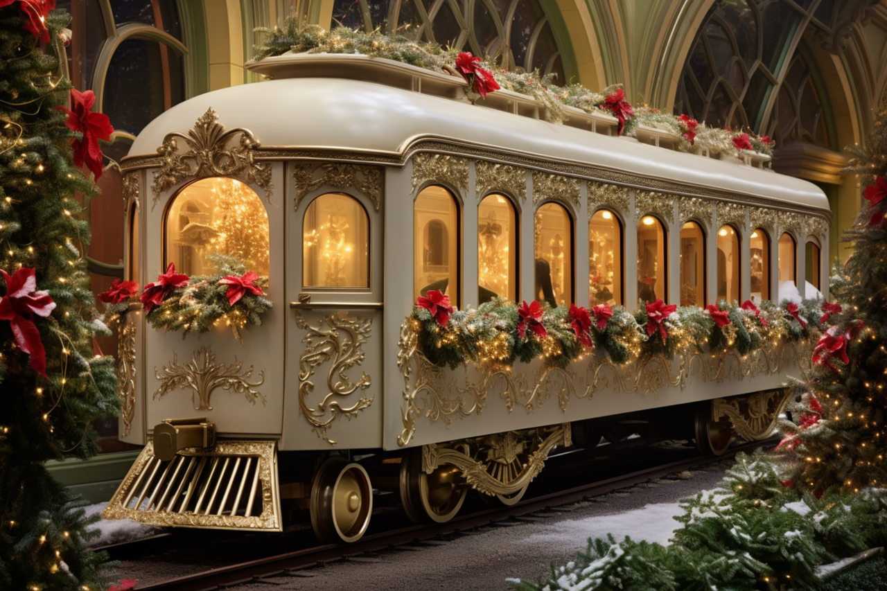 Wallpaper #xqU8MpMB0vj5YdARJtON155 Download AI Generated Train Christmas Royalty Free Stock