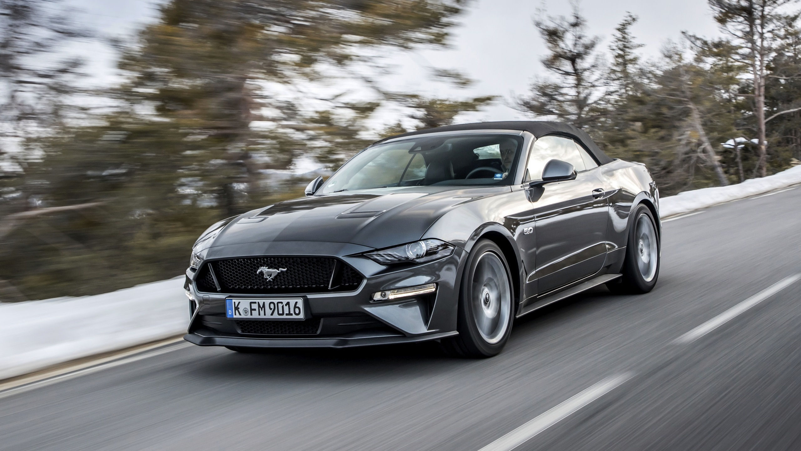 Wallpaper #UmdP-JIBSpphPi3-a4nt177 Fondos De Pantalla 2560x1440 Ford 2018 Mustang GT 50 Convertible Gris