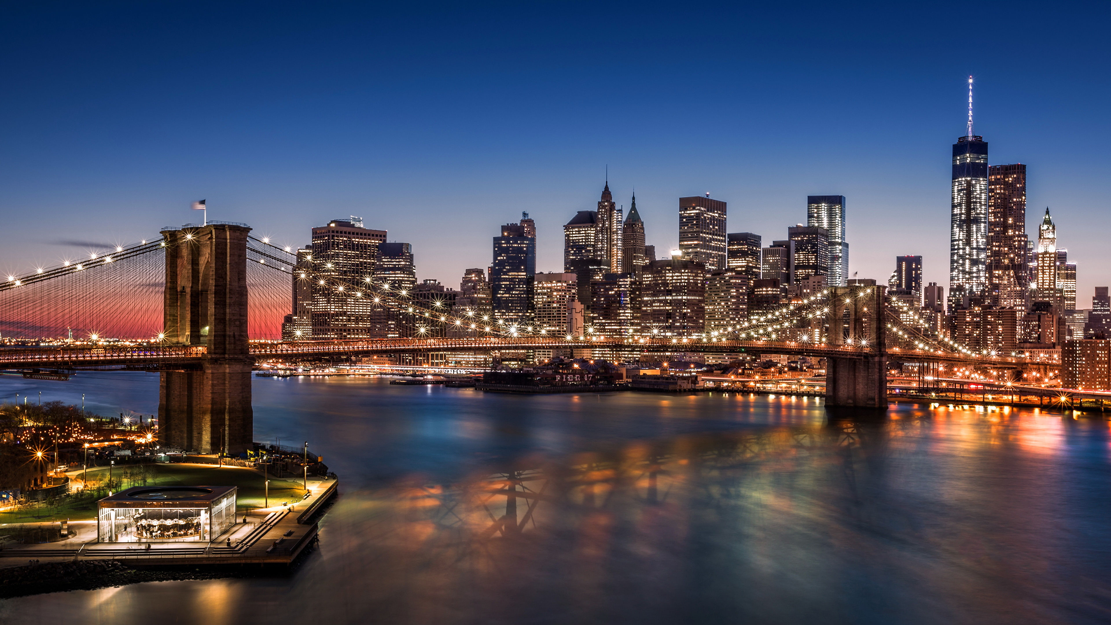 Wallpaper #66e34 Brooklyn Bridge in New York the Iconic Crossing Between Manhattan and