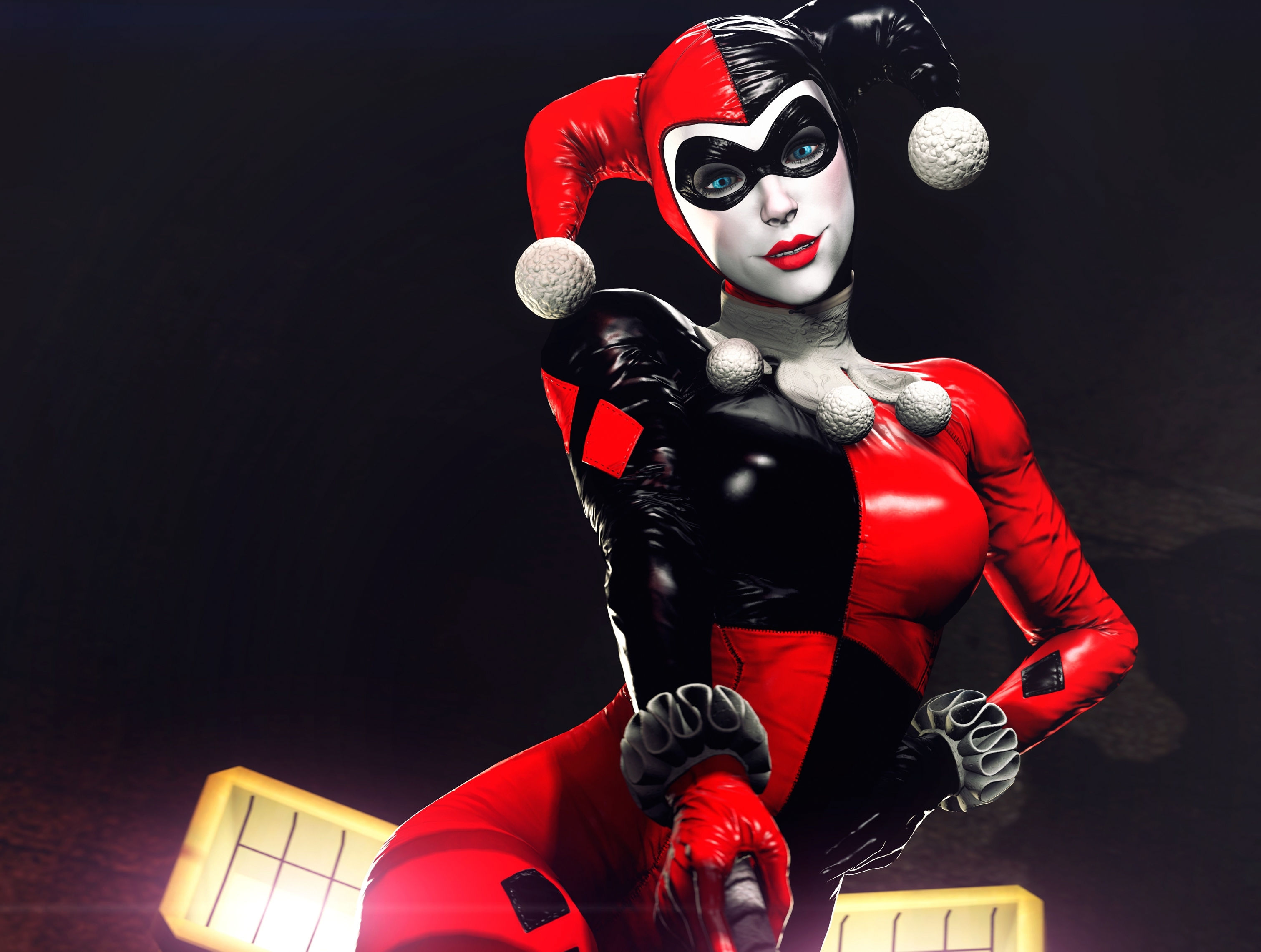 Wallpaper #YWcr-5IBSpphPi3-CZPD245 Tapety Na Pulpit Harley Quinn Bohater Fantasy Grafika 3D 3023x2283