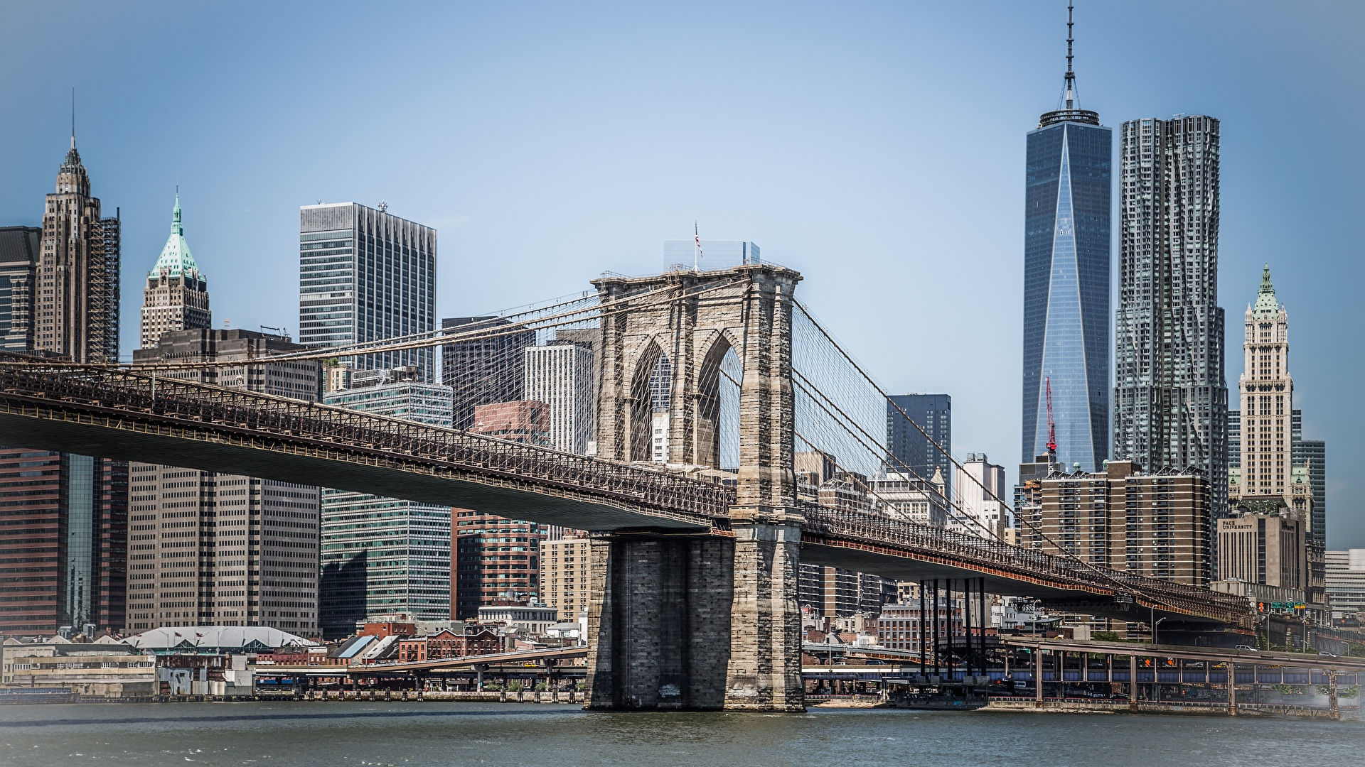 Wallpaper #66e34 Brooklyn Bridge in New York the Iconic Crossing Between Manhattan and