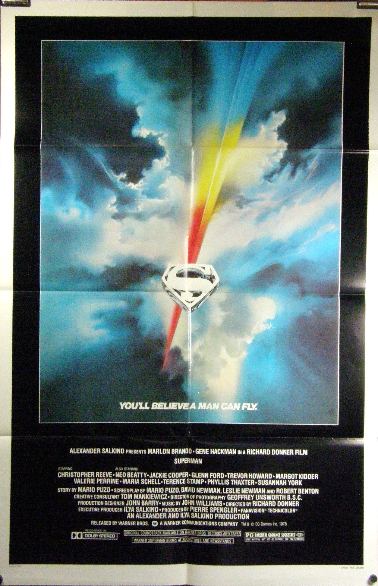 Wallpaper #5WcFEpMBSpphPi3-1Pnf12 Superman Christopher Reeve Original Poster Original Vintage Movie