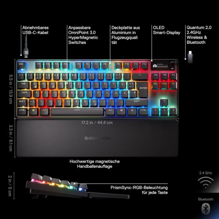 Wallpaper #0Liq3JIBJvJKYCmETvzi314 Steelseries Apex Pro Tkl Wireless Gen 3 Omnipoint 30 Usbbluetooth