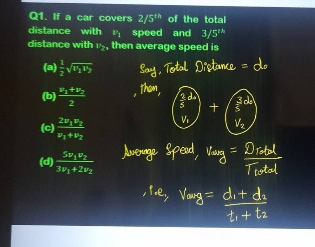 Wallpaper #MGjyFpMBSpphPi3-Hg2O276 Q1 if a Car Covers 25th of the Total Distance with V1 Speed and 35th
