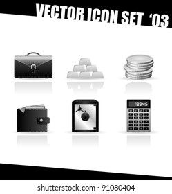Wallpaper #wZyy4ZIBZHQxiYarrLy4123 Realistic Black White Business Icon Set Stock Vector Royalty Free