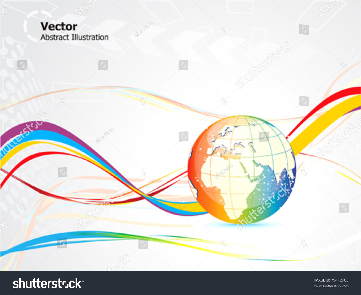 Wallpaper #BGcT6pIBSpphPi3-TUVE116 Abstract Colorful Globe Design Vector Illustration