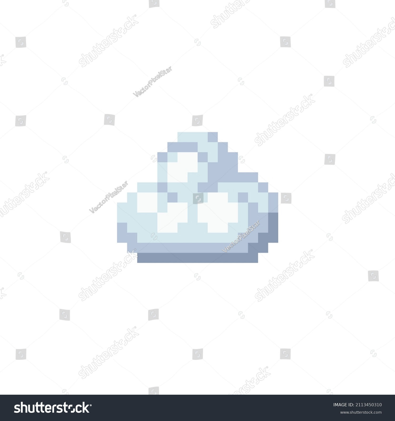 Wallpaper #42exDJMBSpphPi3-h9_r90 Clouds Icon 80s Pixel Art Flat Style 1 Bit Royalty Free Stock