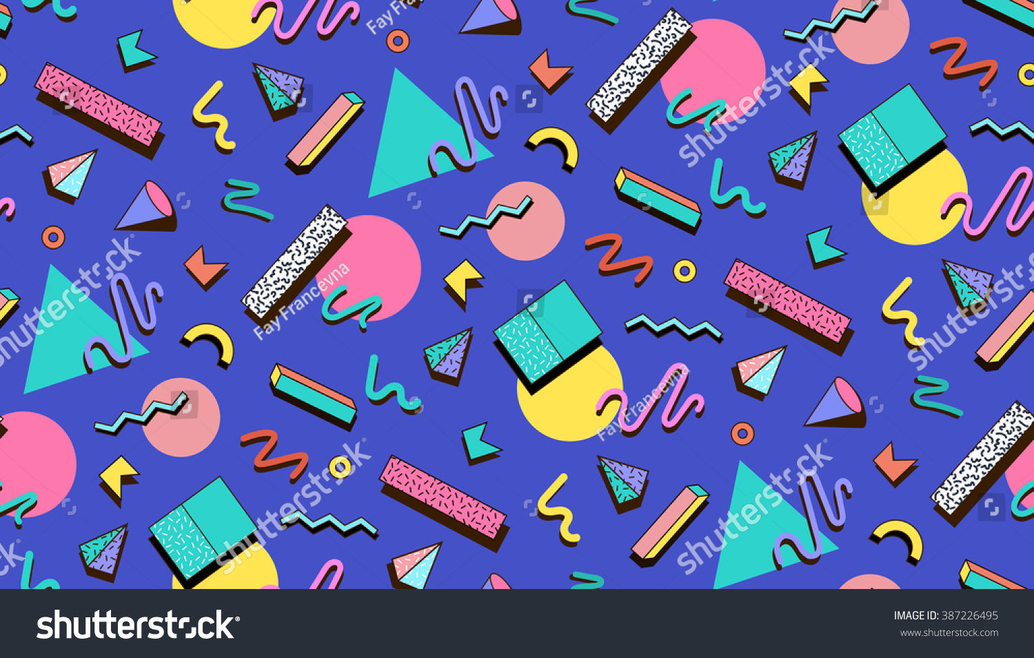 Wallpaper #W2ex7ZIBSpphPi3-OlmC219 Bright Vector Template 80s Abstract Geometric Stock Vector Royalty