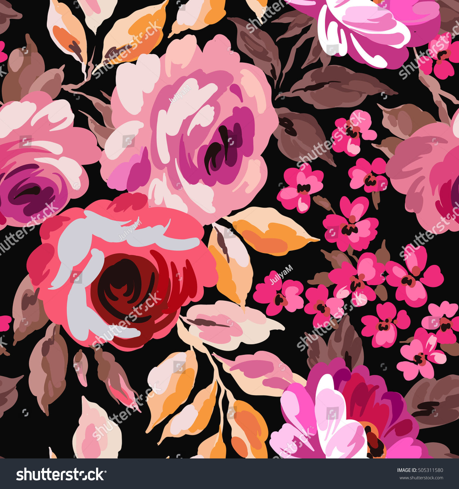 Wallpaper #4B2MLZMBlOZrFDOkv9C471 Beautiful Seamless Floral Pattern Flower Vector Stock Vector Royalty