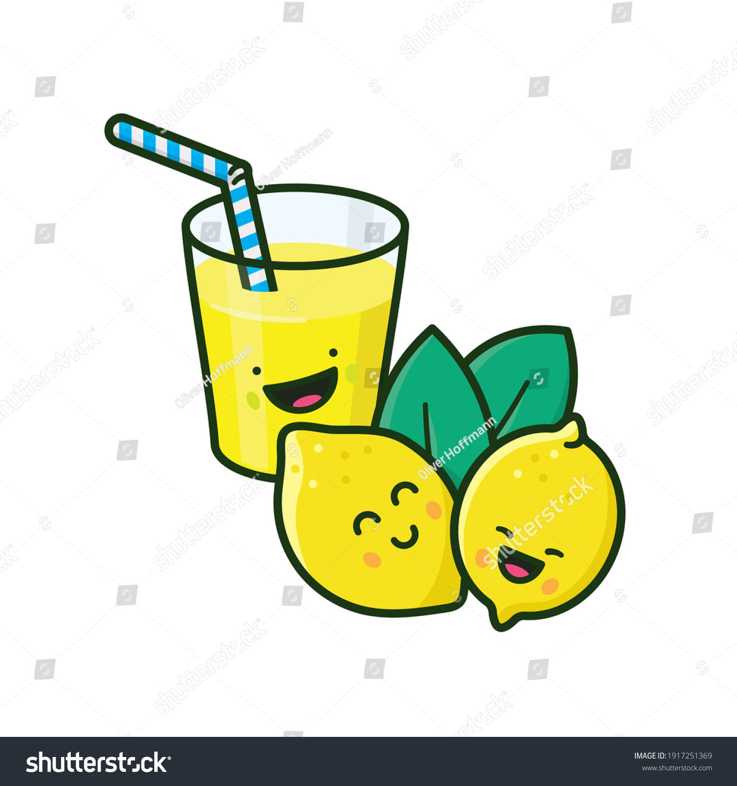 Wallpaper #3mcEEpMBSpphPi3-A_nF75 Kawaii Cute Lemons Lemonade Isolated Vector Stock Vector Royalty Free