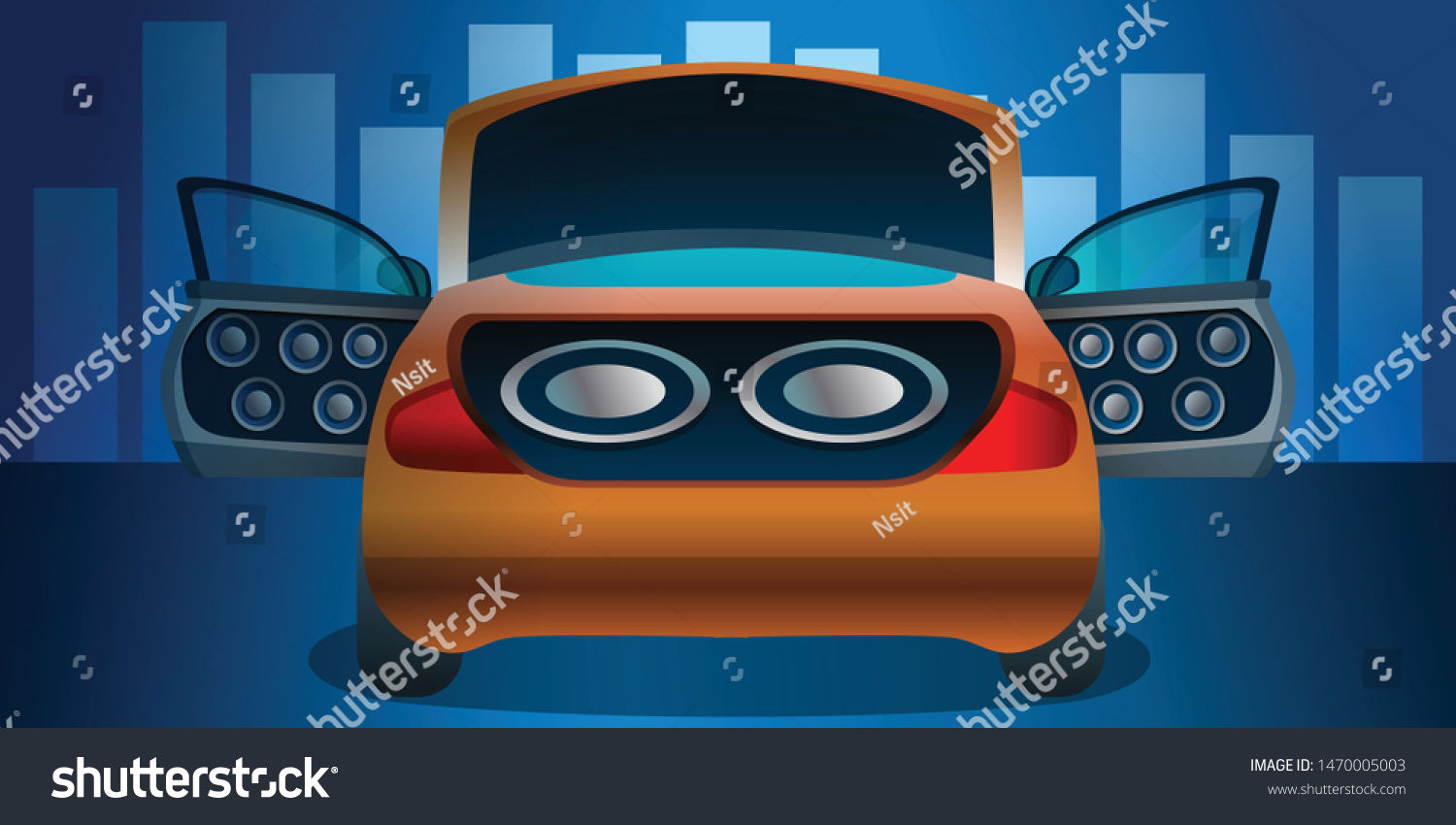 Wallpaper #e30l8Y4Bnwiau_P6Wwjw52 Car Audio Concept Banner Cartoon Illustration Stock Vector Royalty