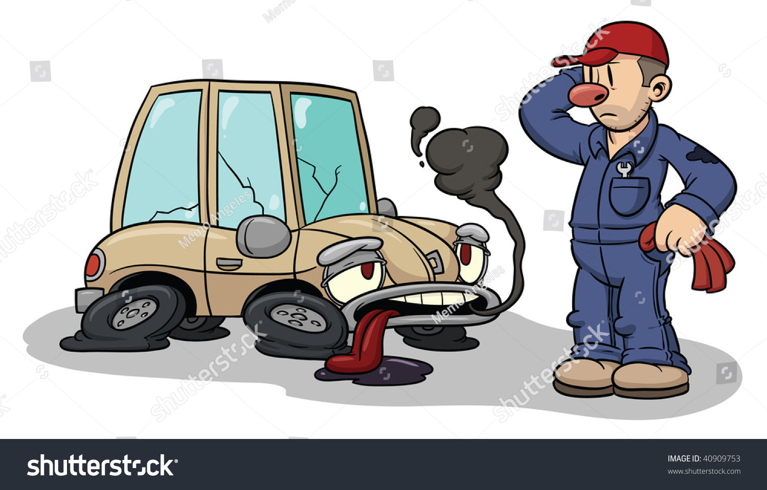 Wallpaper #5D98PJMBLiIJ4c9OFJE_254 Cartoon Auto Mechanic Broken Car All Stock Vector 40909753 Shutterstock