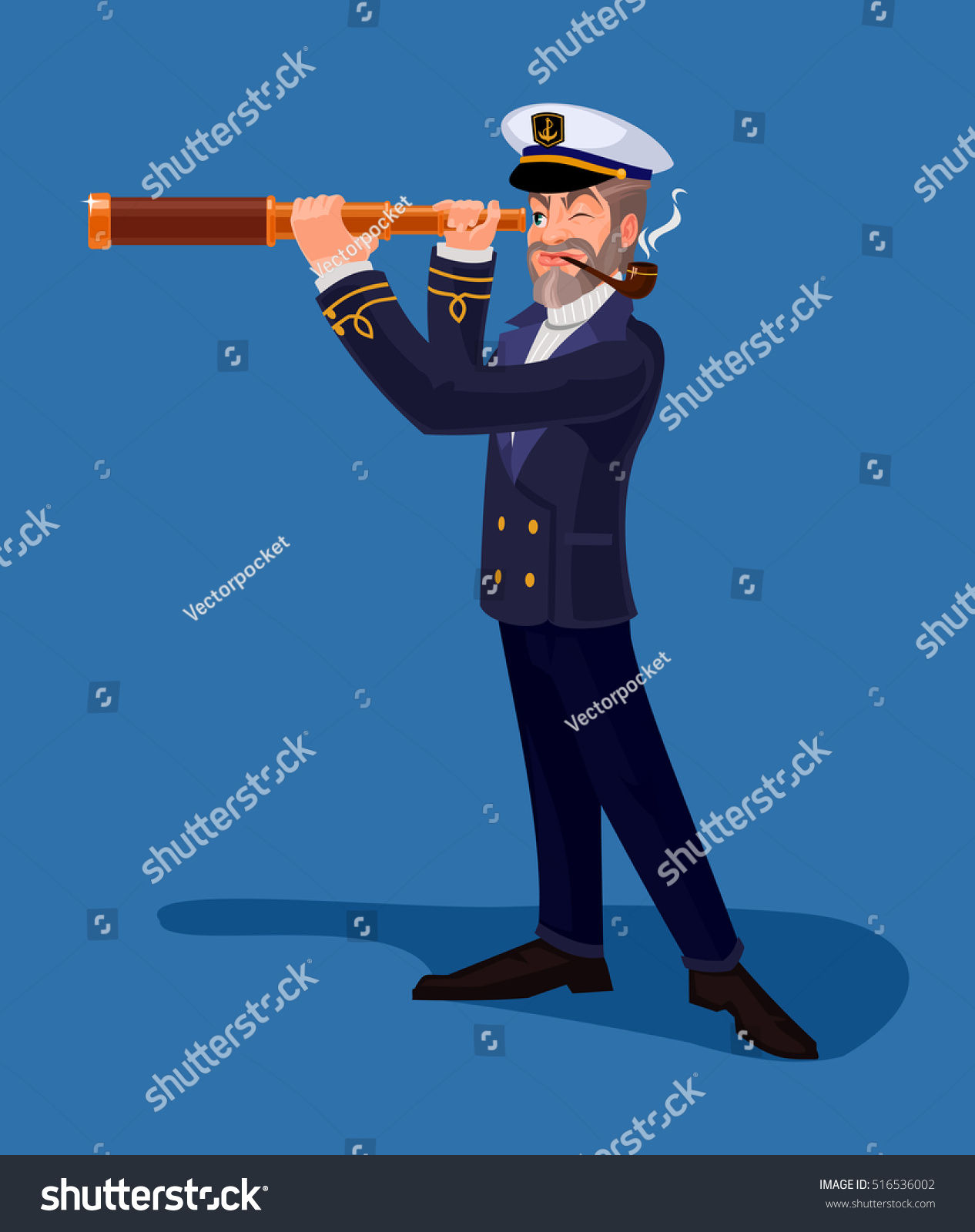 Wallpaper #sTGvNZMB5zzyi_yYOVfz16 Vector Illustration Old Sea Captain Smoking Stock Vector 516536002